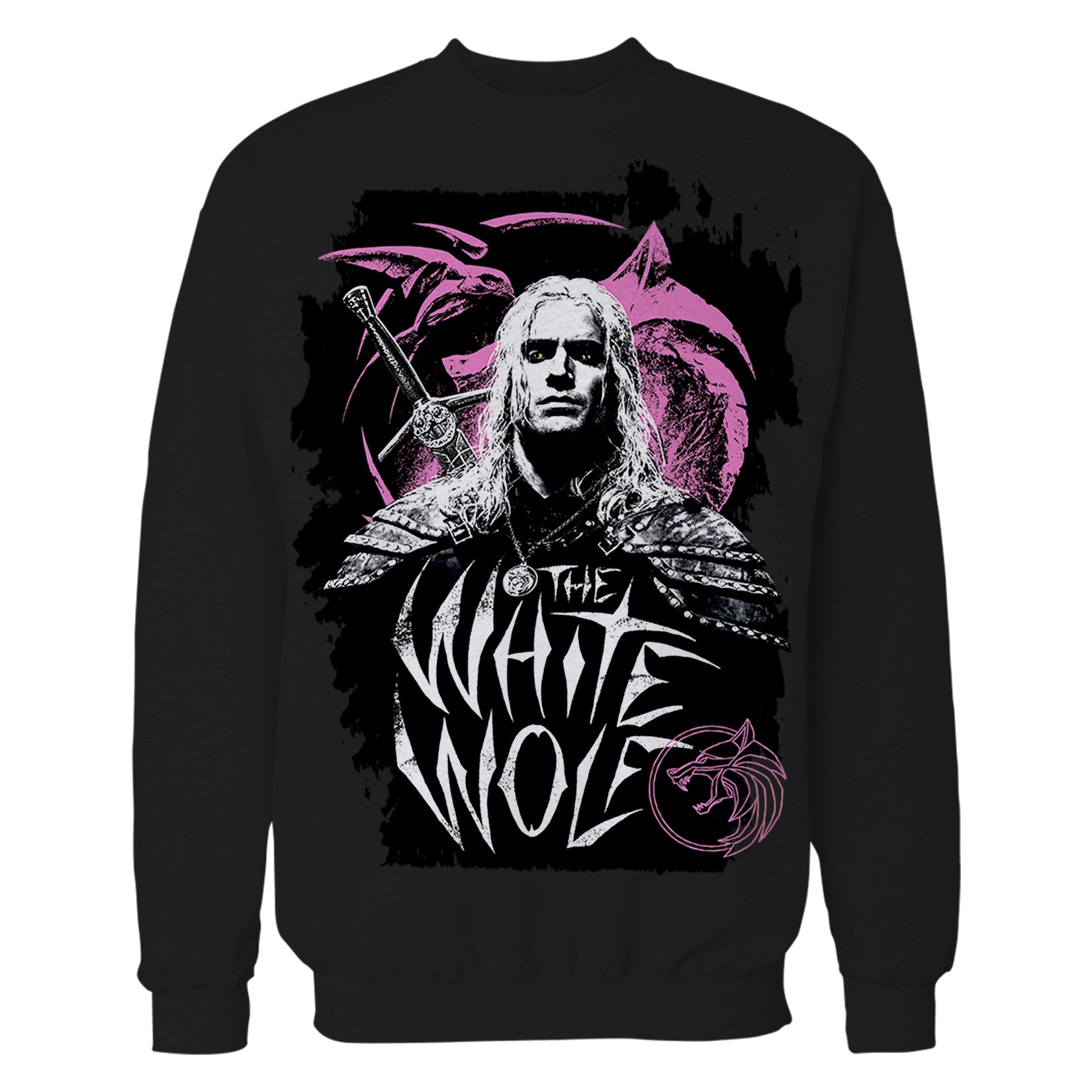 The Witcher Geralt Splash White Wolf Official Sweatshirt