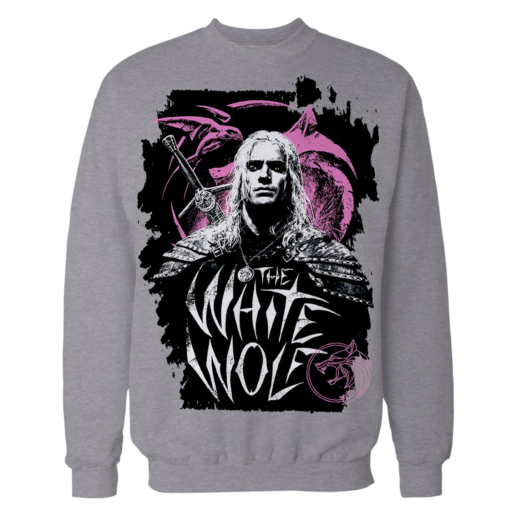 The Witcher Geralt Splash White Wolf Official Sweatshirt