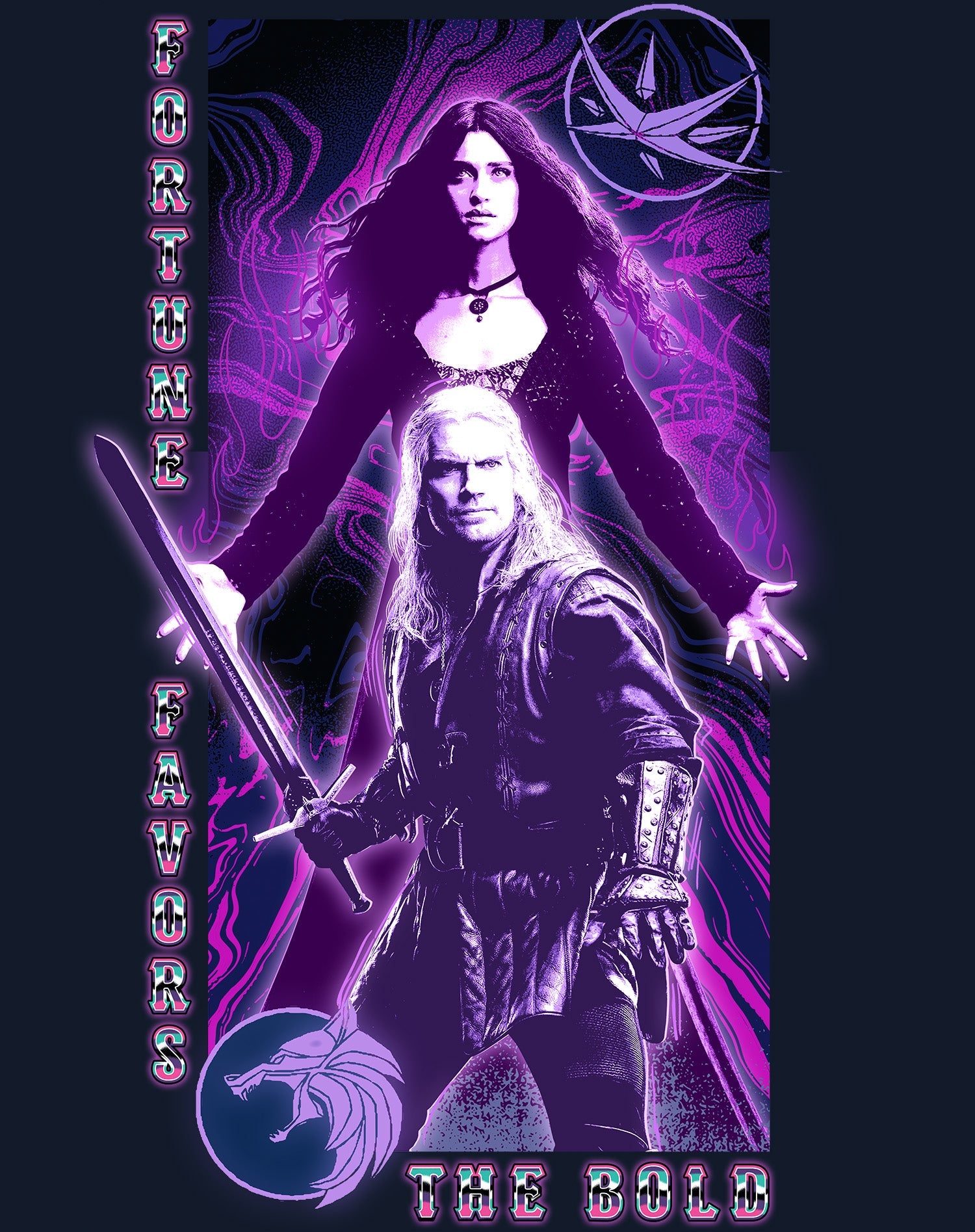 The Witcher Geralt Yennefer Portrait Bold Official Women's T-Shirt