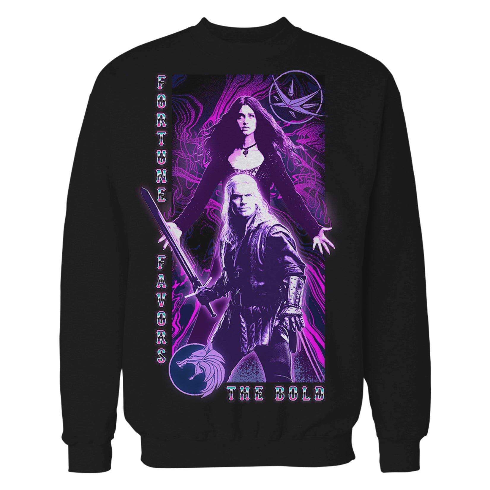 The Witcher Geralt Yennefer Portrait Bold Official Sweatshirt