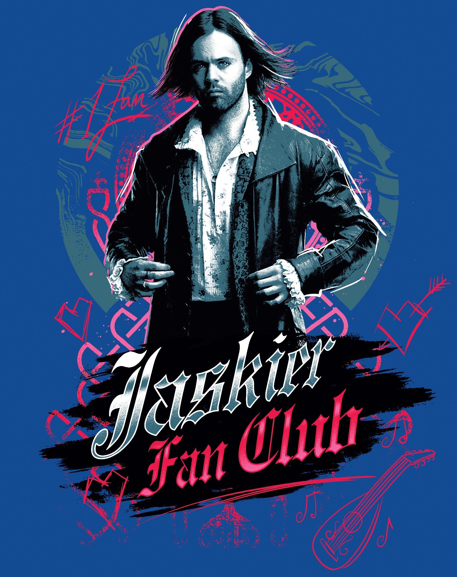 The Witcher Jaskier Splash Fan Club Official Men's T-Shirt