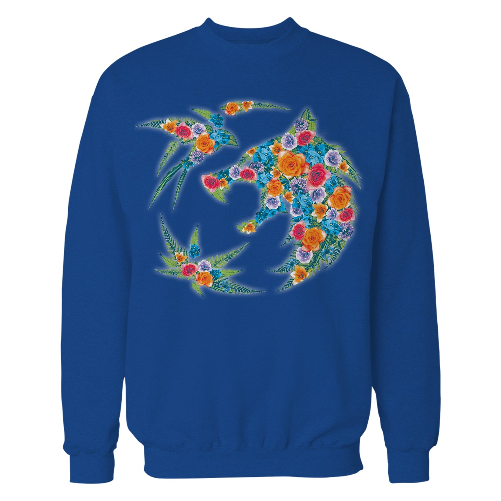 The Witcher Logo Collage Flowers Official Sweatshirt