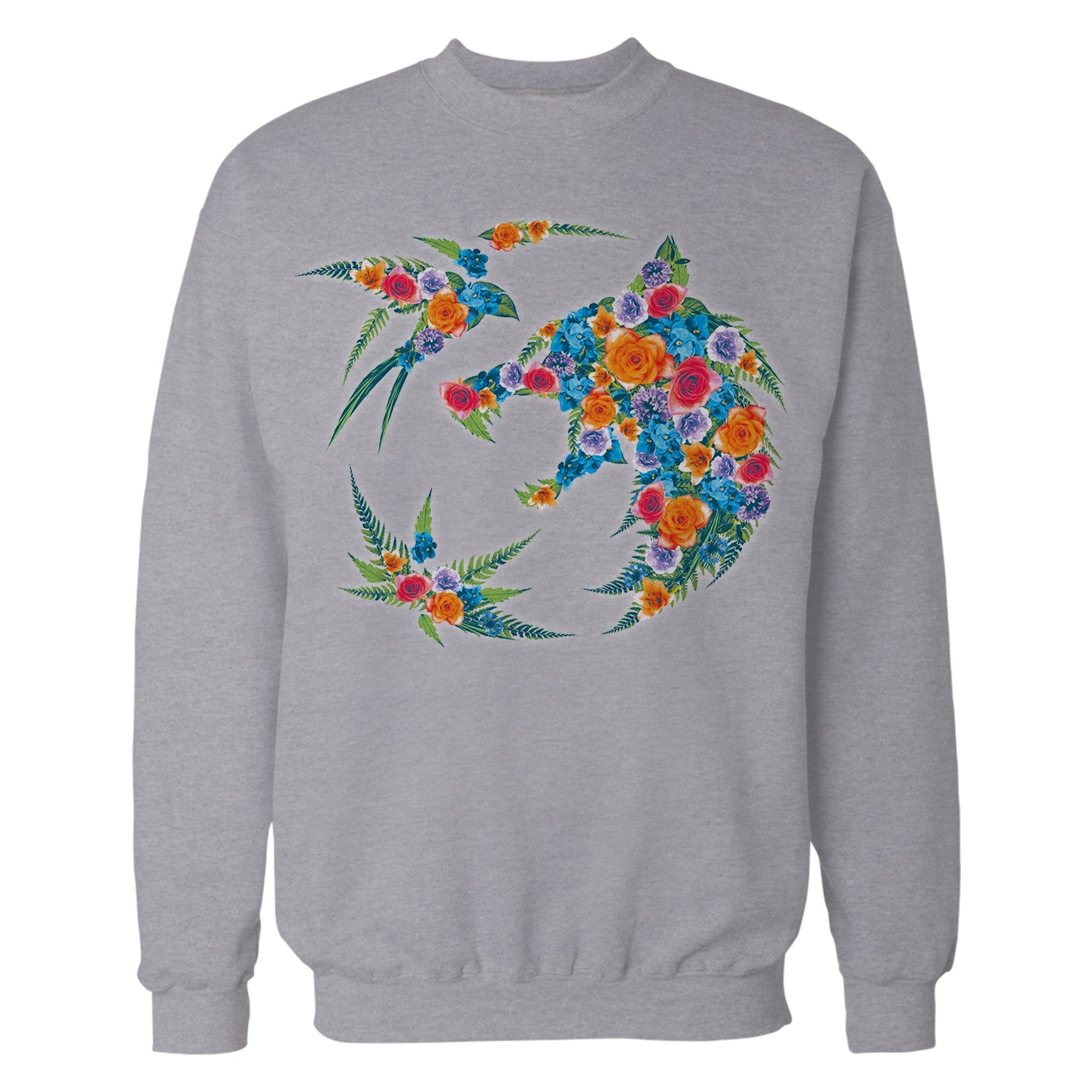 The Witcher Logo Collage Flowers Official Sweatshirt