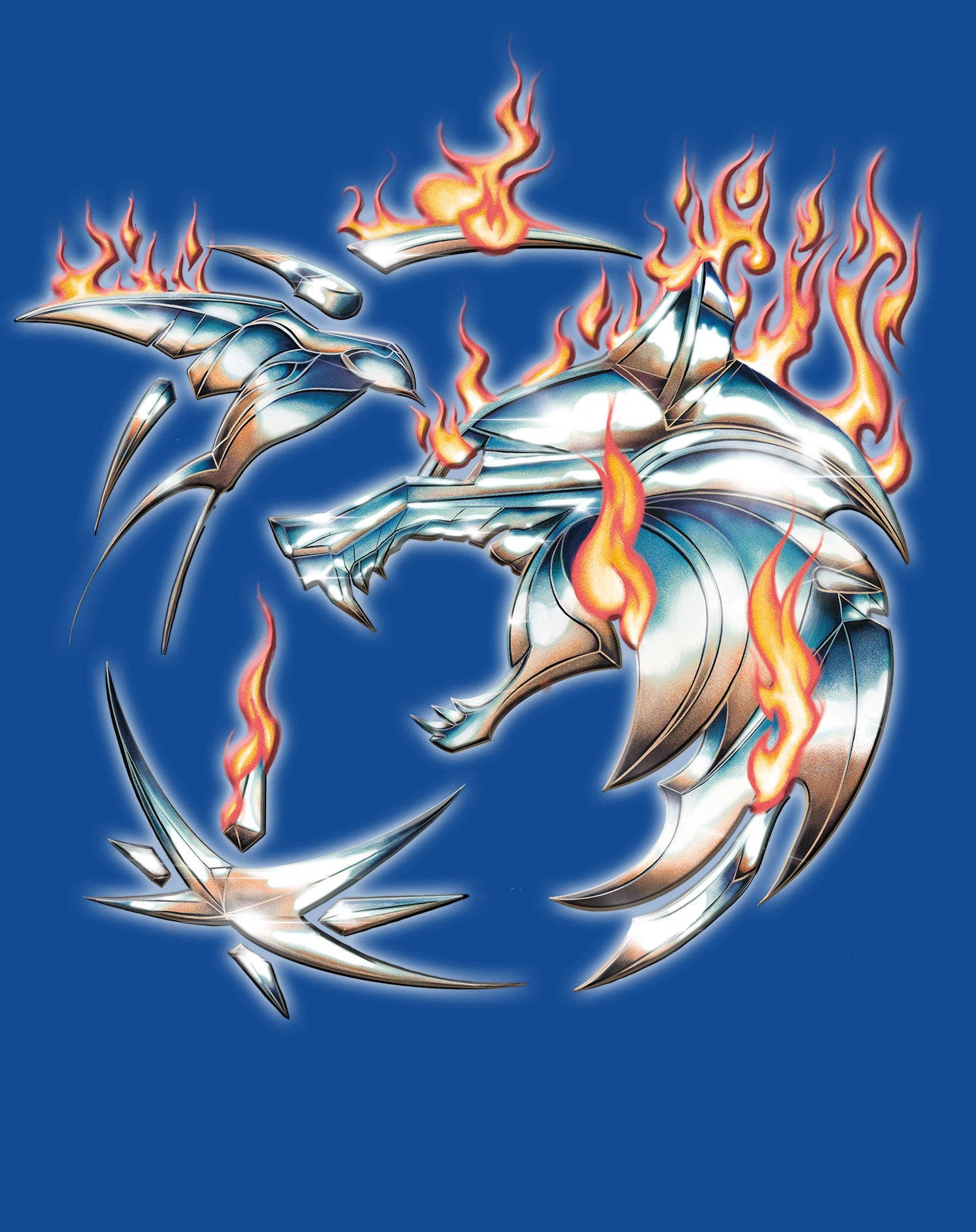 The Witcher Logo Metal Fire Official Sweatshirt