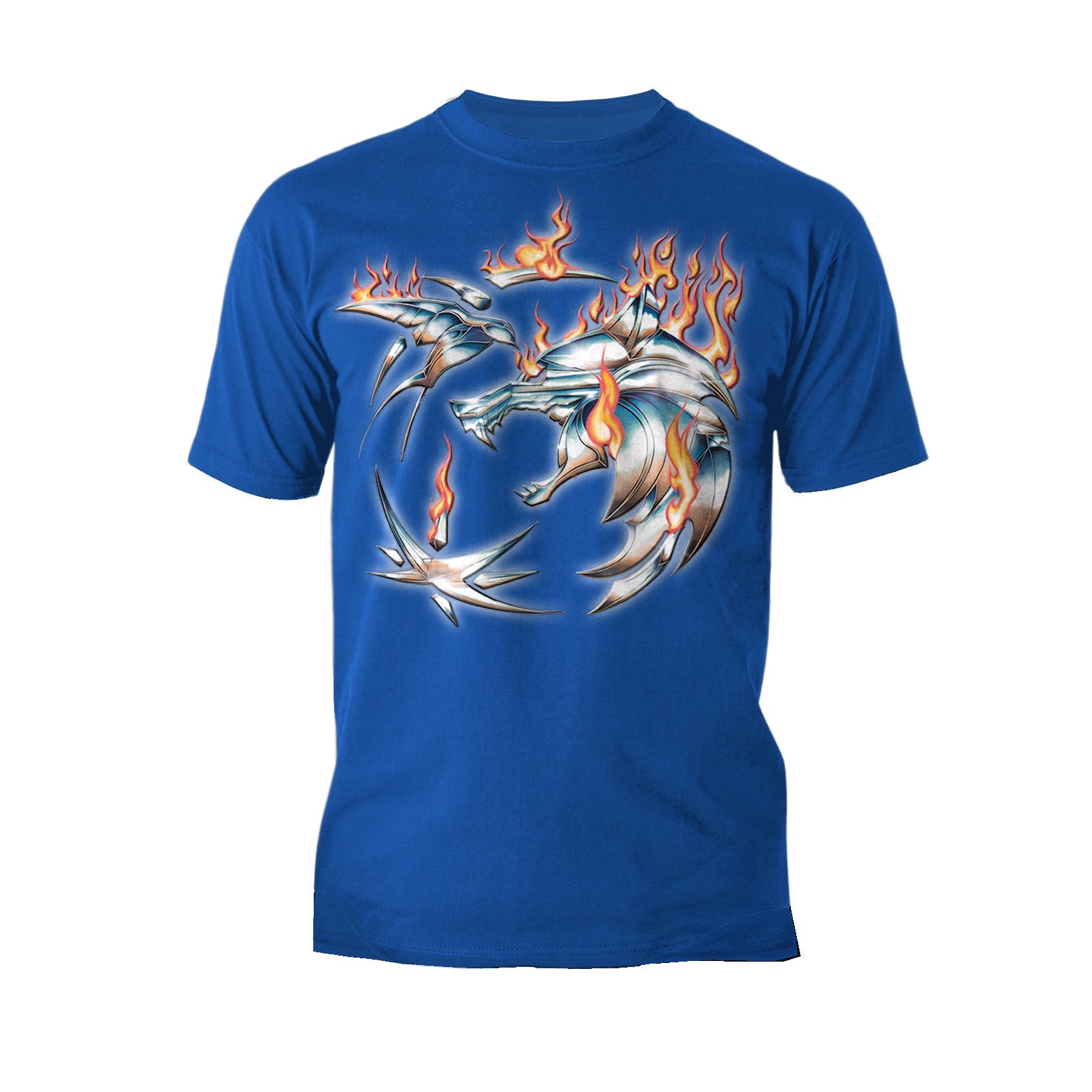 The Witcher Logo Metal Fire Official Men's T-Shirt