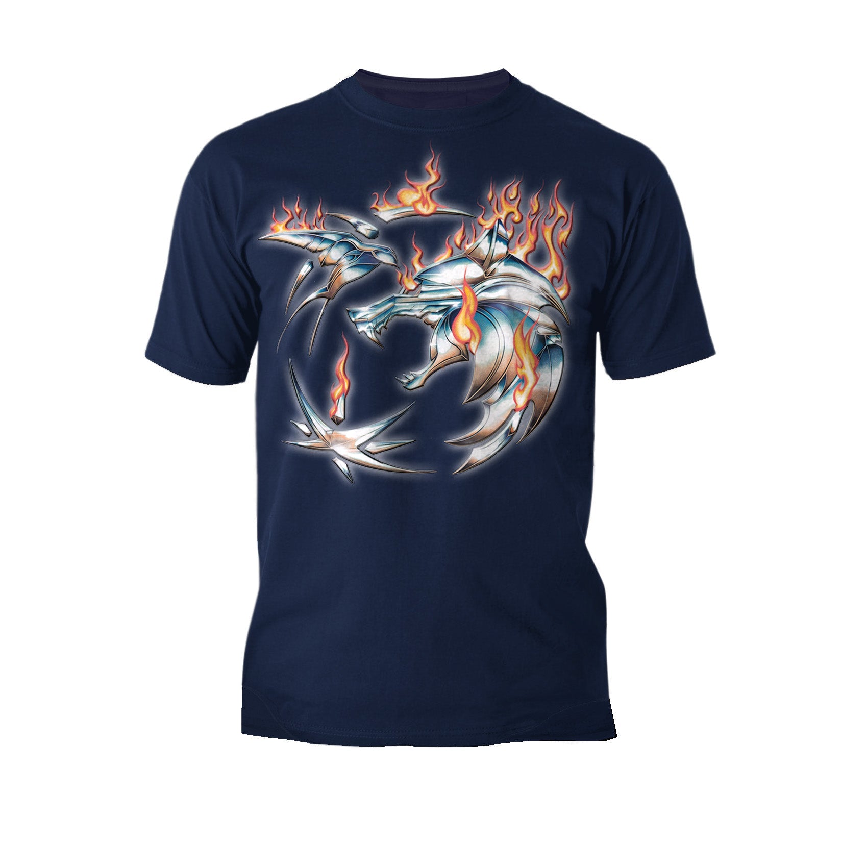 The Witcher Logo Metal Fire Official Men's T-Shirt