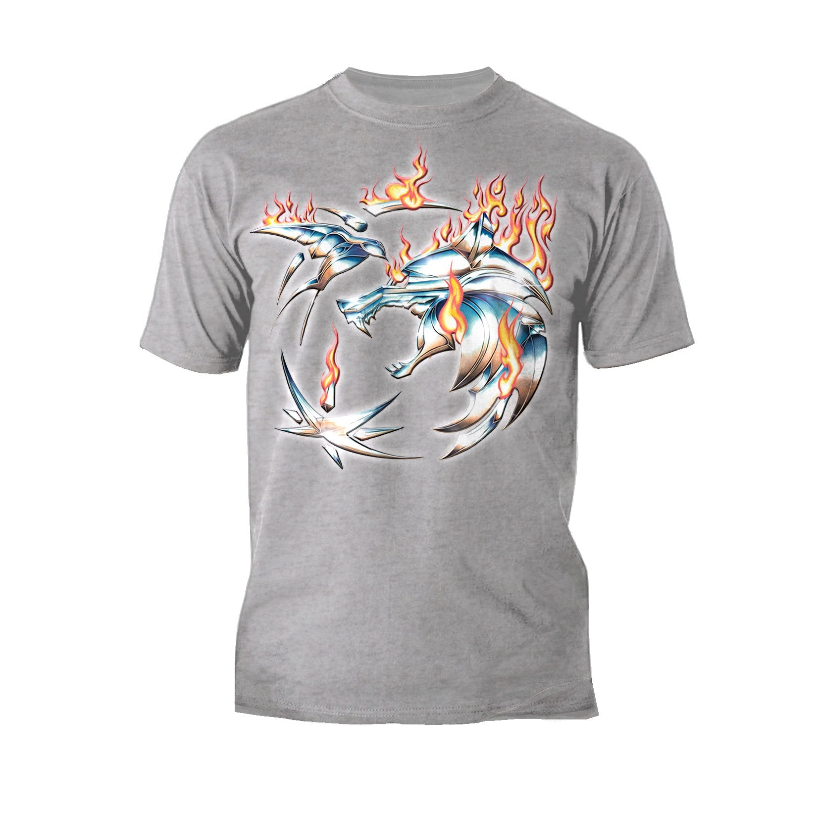 The Witcher Logo Metal Fire Official Men's T-Shirt