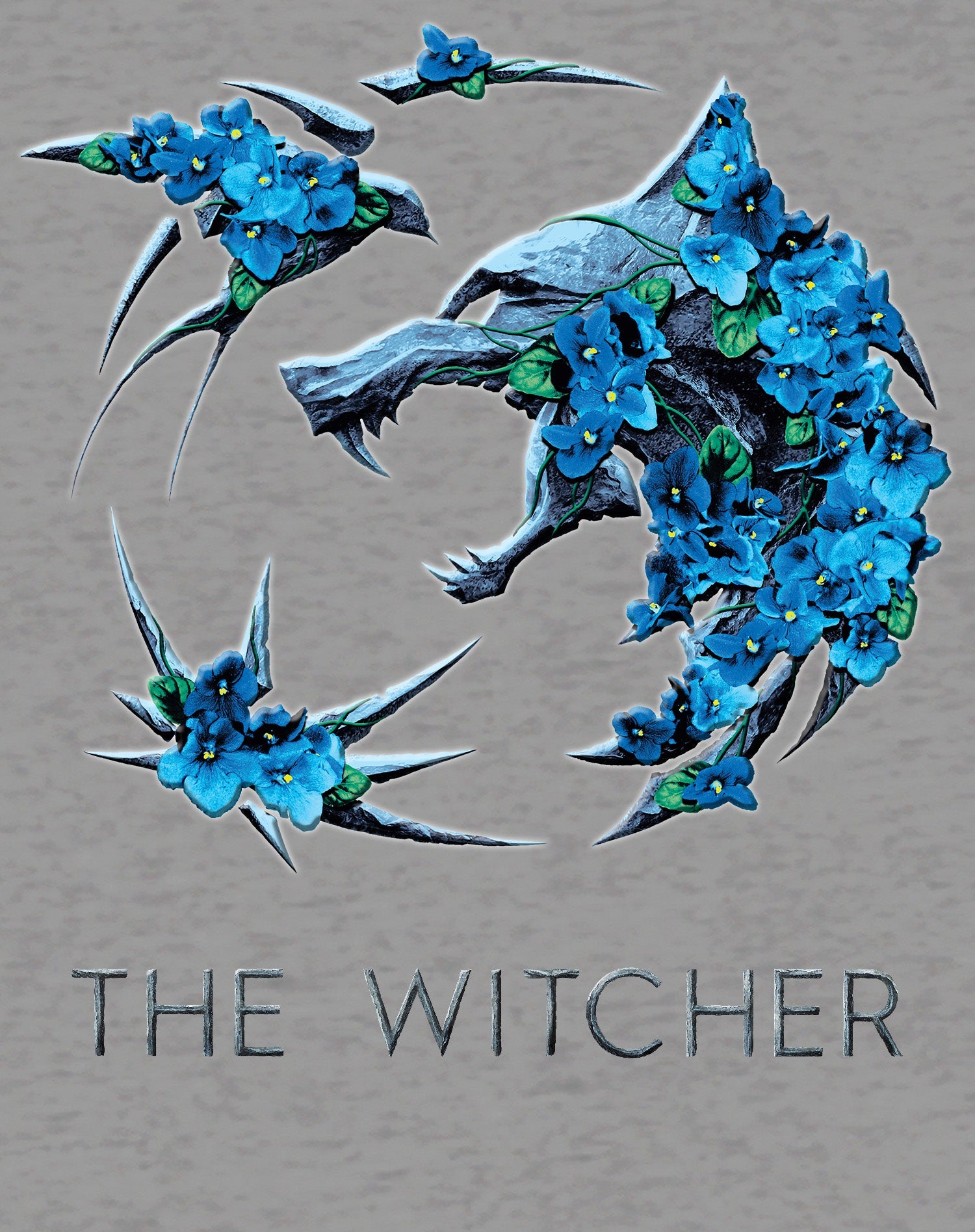 The Witcher Logo Metallic Flowers Official Sweatshirt