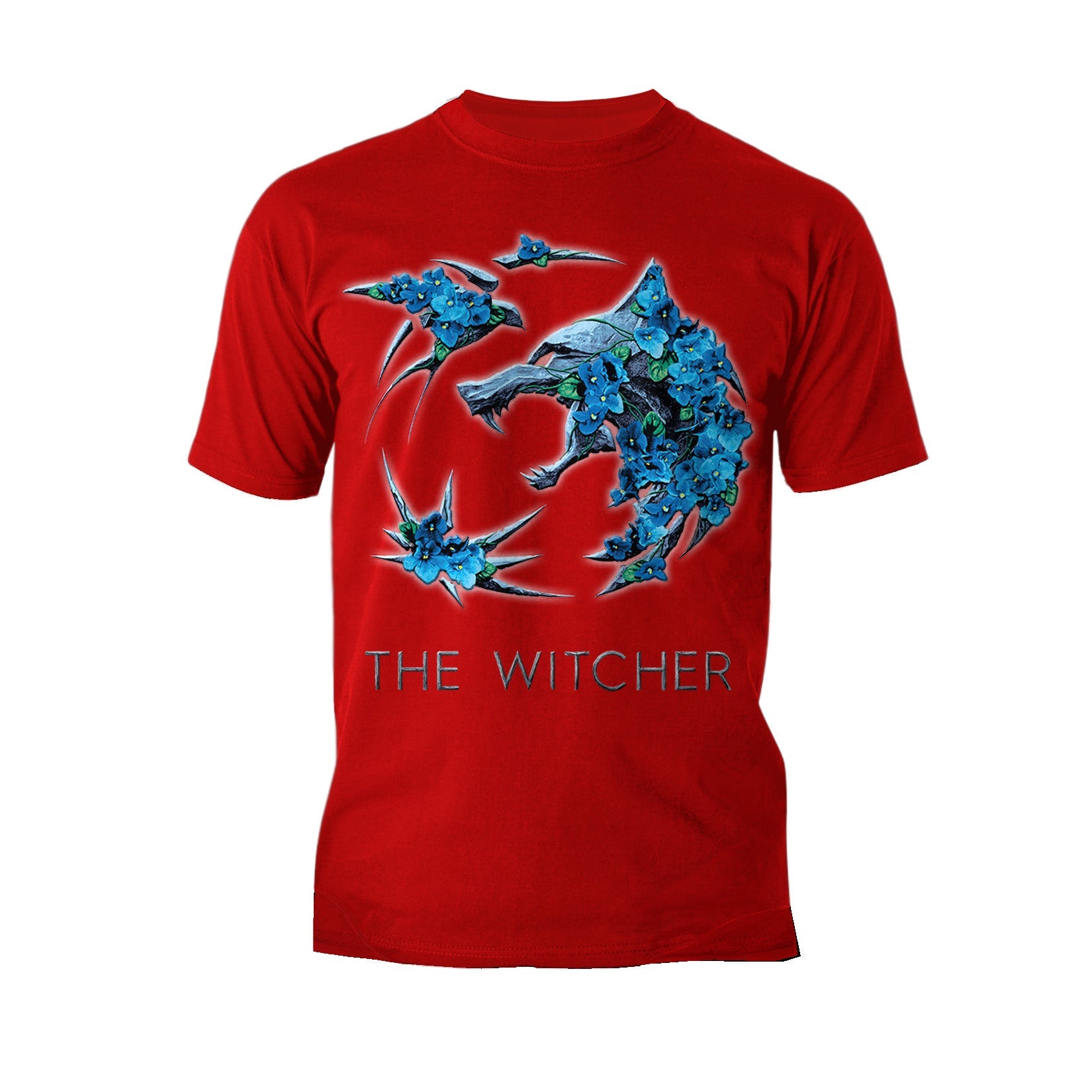 The Witcher Logo Metallic Flowers Official Men's T-Shirt