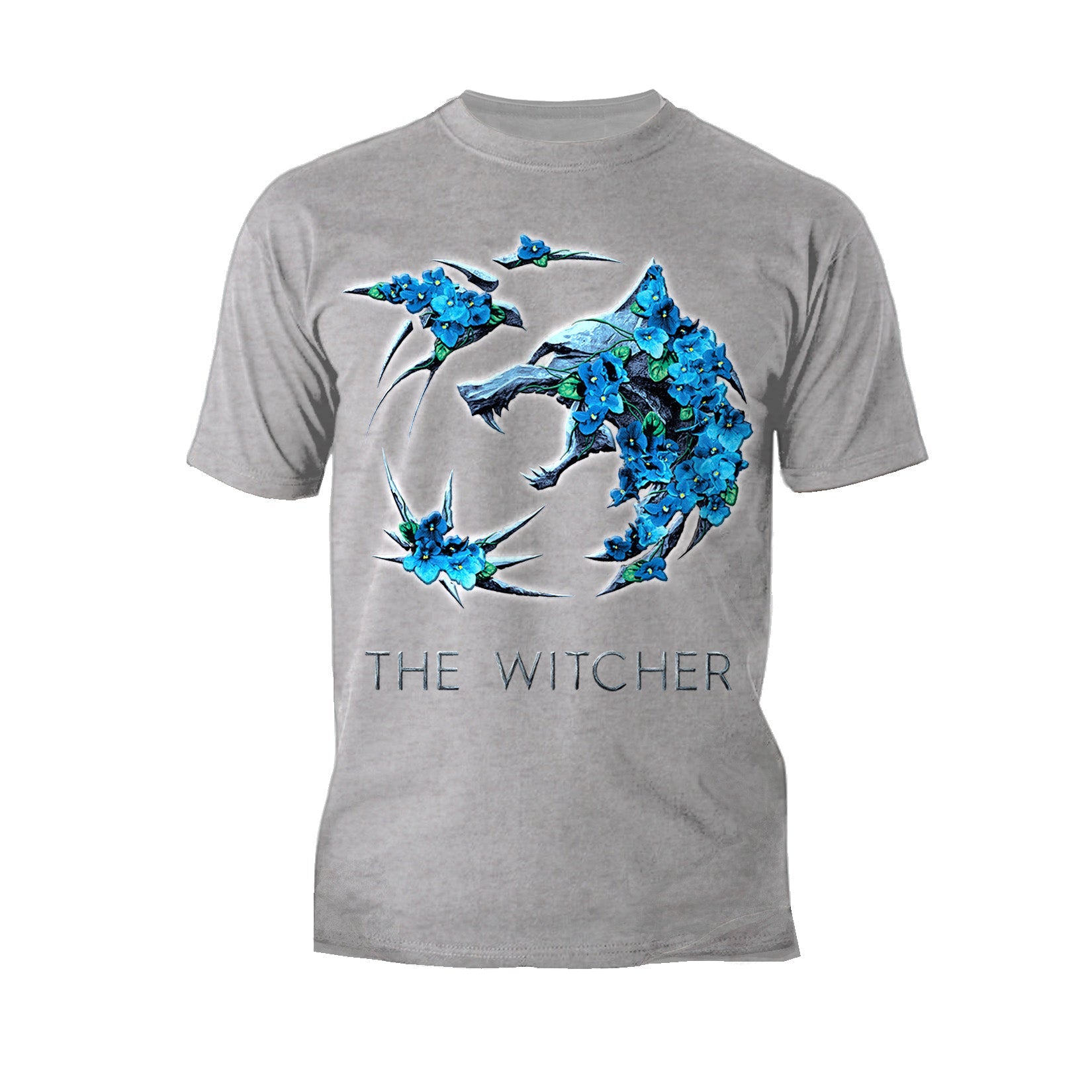 The Witcher Logo Metallic Flowers Official Men's T-Shirt
