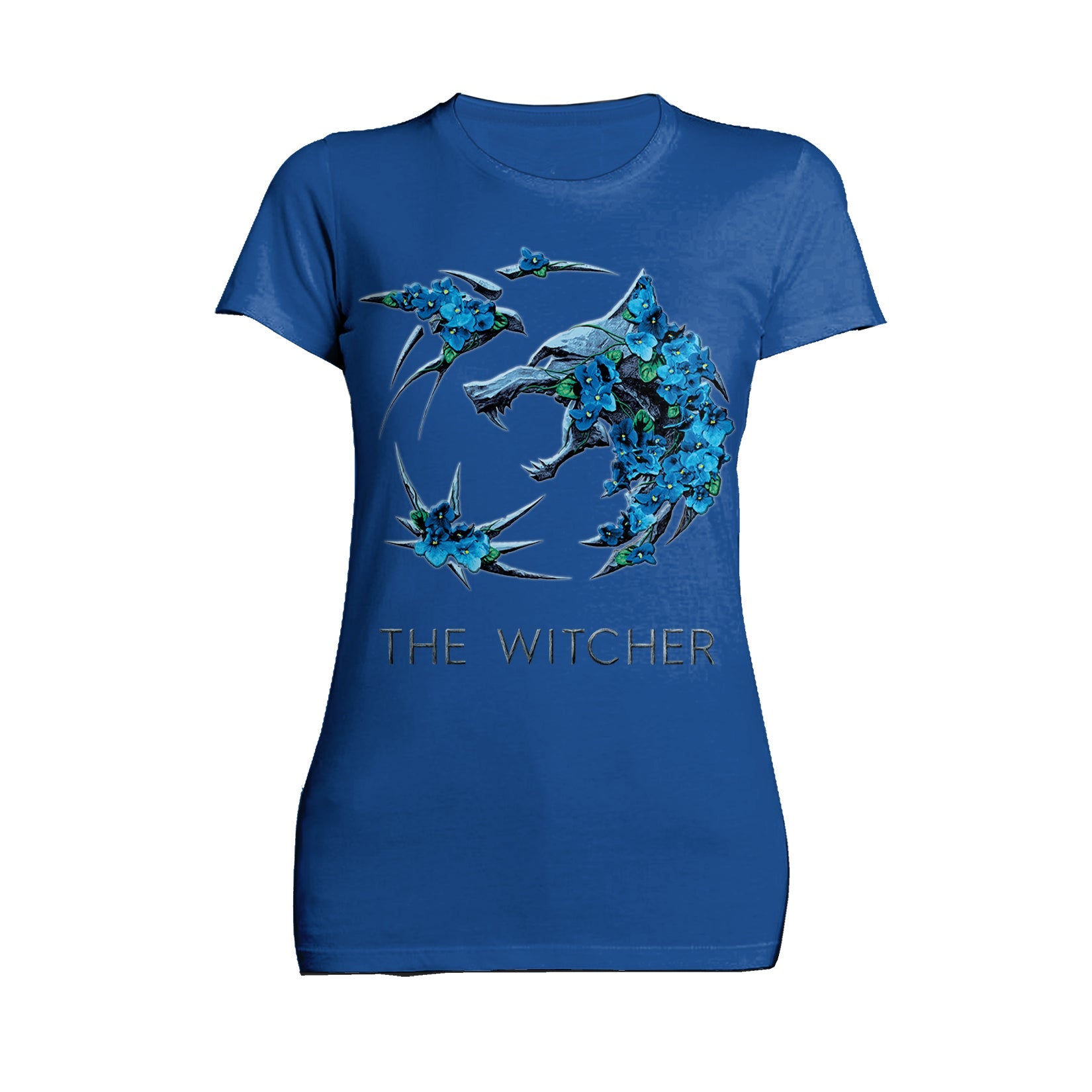 The Witcher Logo Metallic Flowers Official Women's T-Shirt