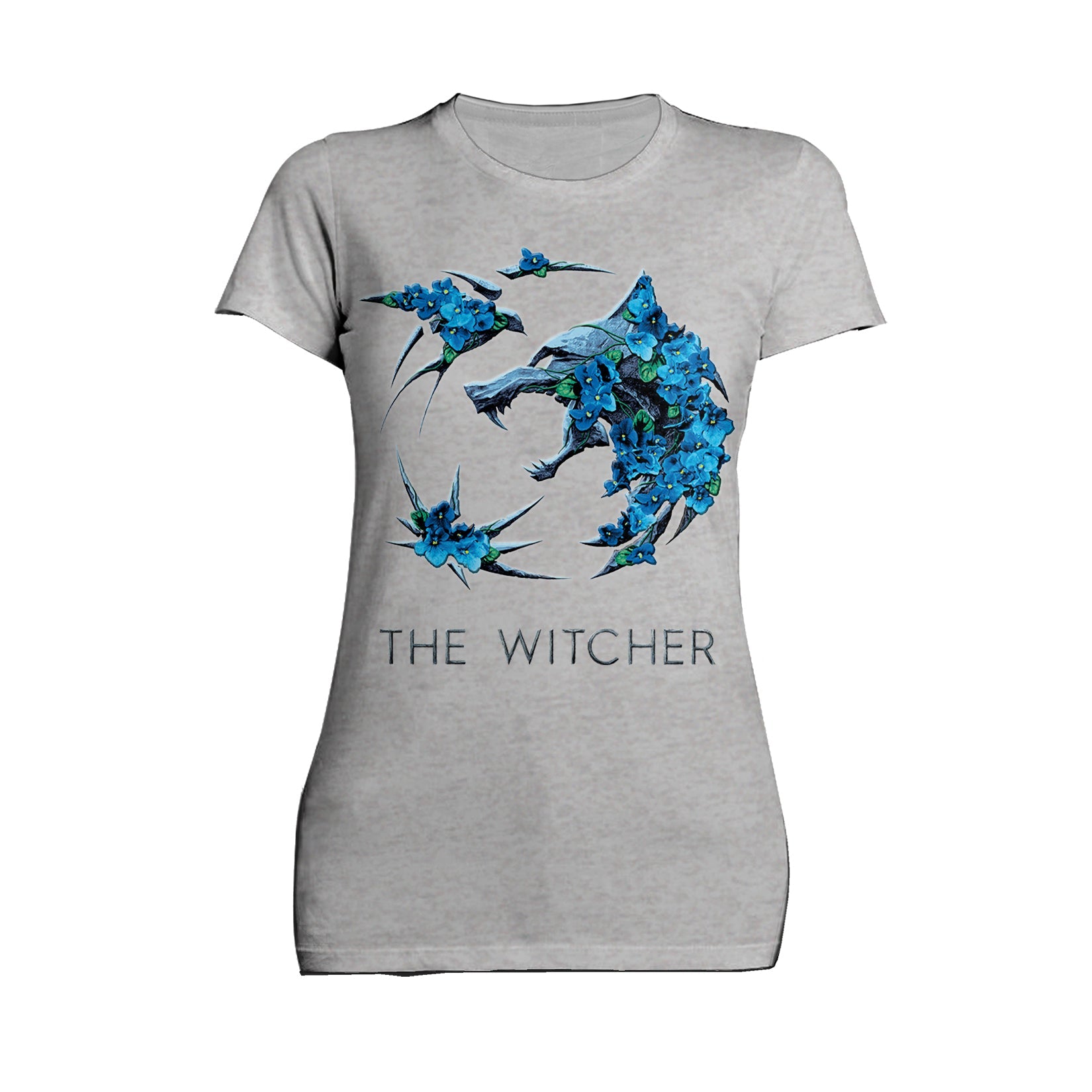 The Witcher Logo Metallic Flowers Official Women's T-Shirt