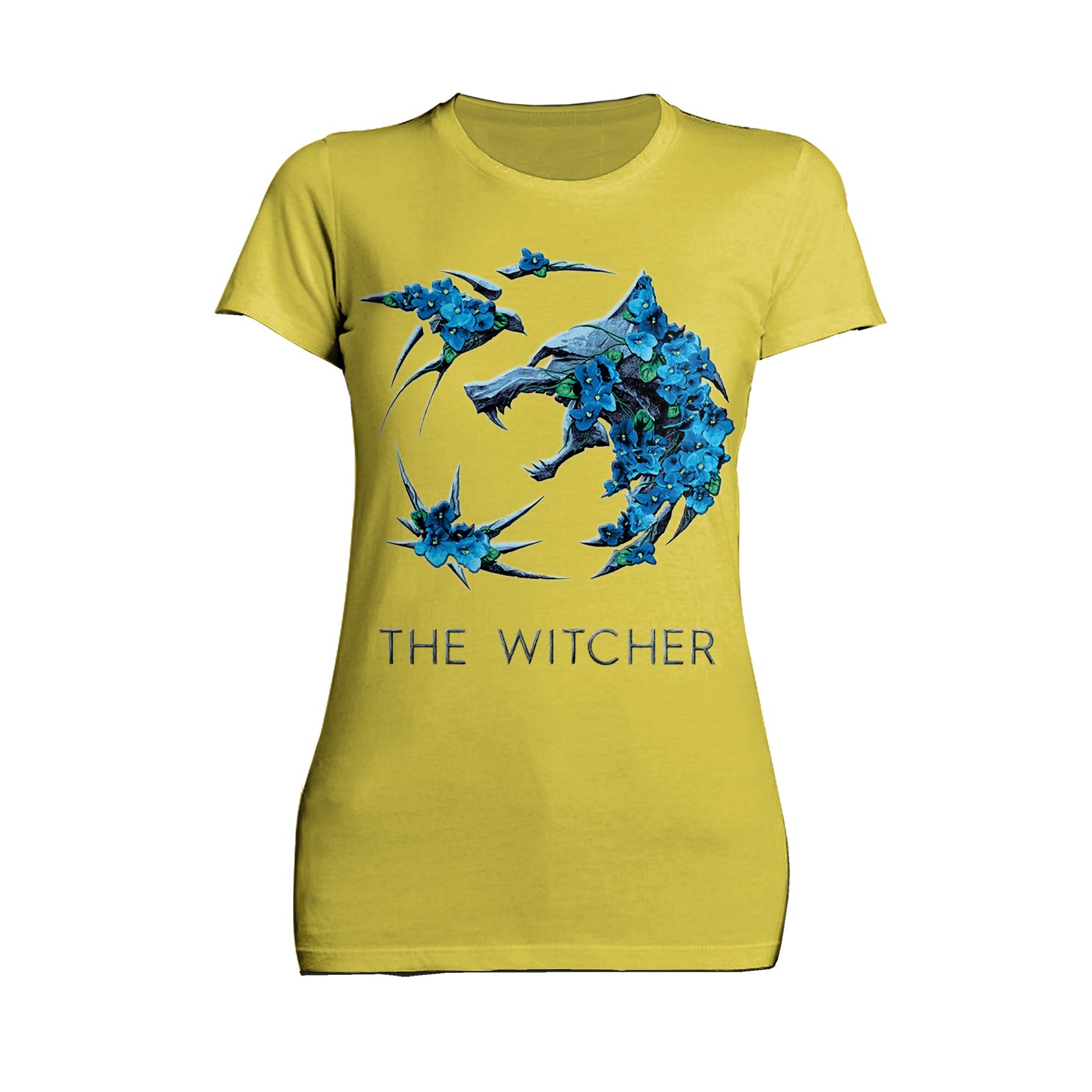 The Witcher Logo Metallic Flowers Official Women's T-Shirt