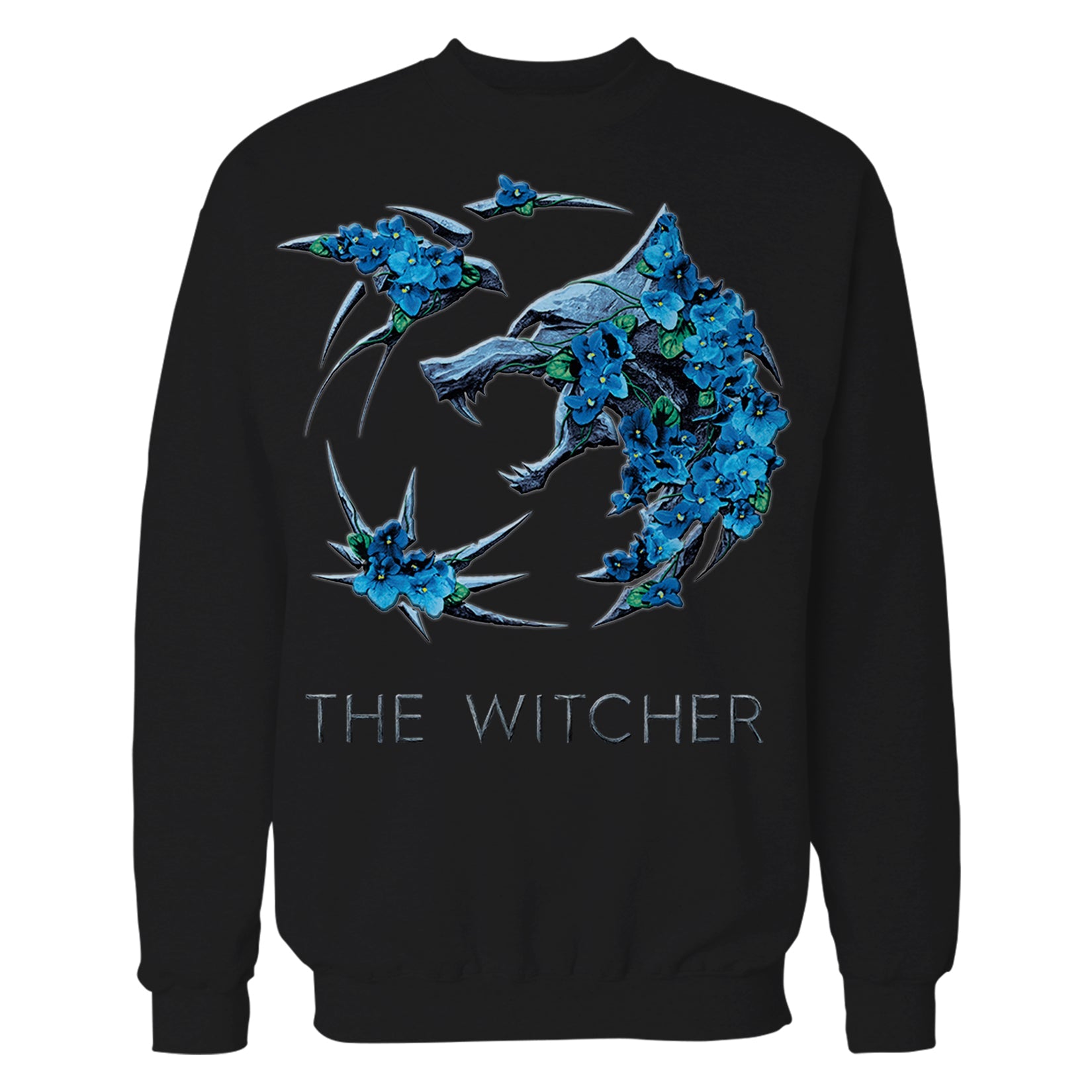 The Witcher Logo Metallic Flowers Official Sweatshirt