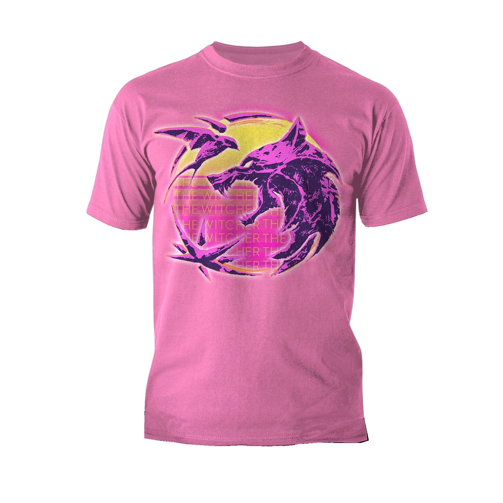 The Witcher Logo Synthwave Neon Sunset Official Men's T-Shirt