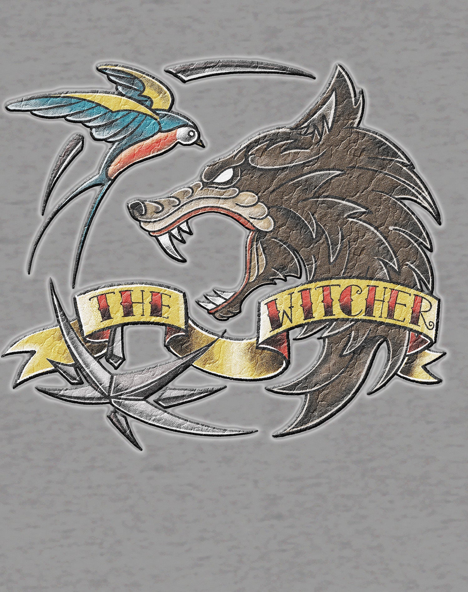 The Witcher Logo Tattoo Wolf Official Sweatshirt