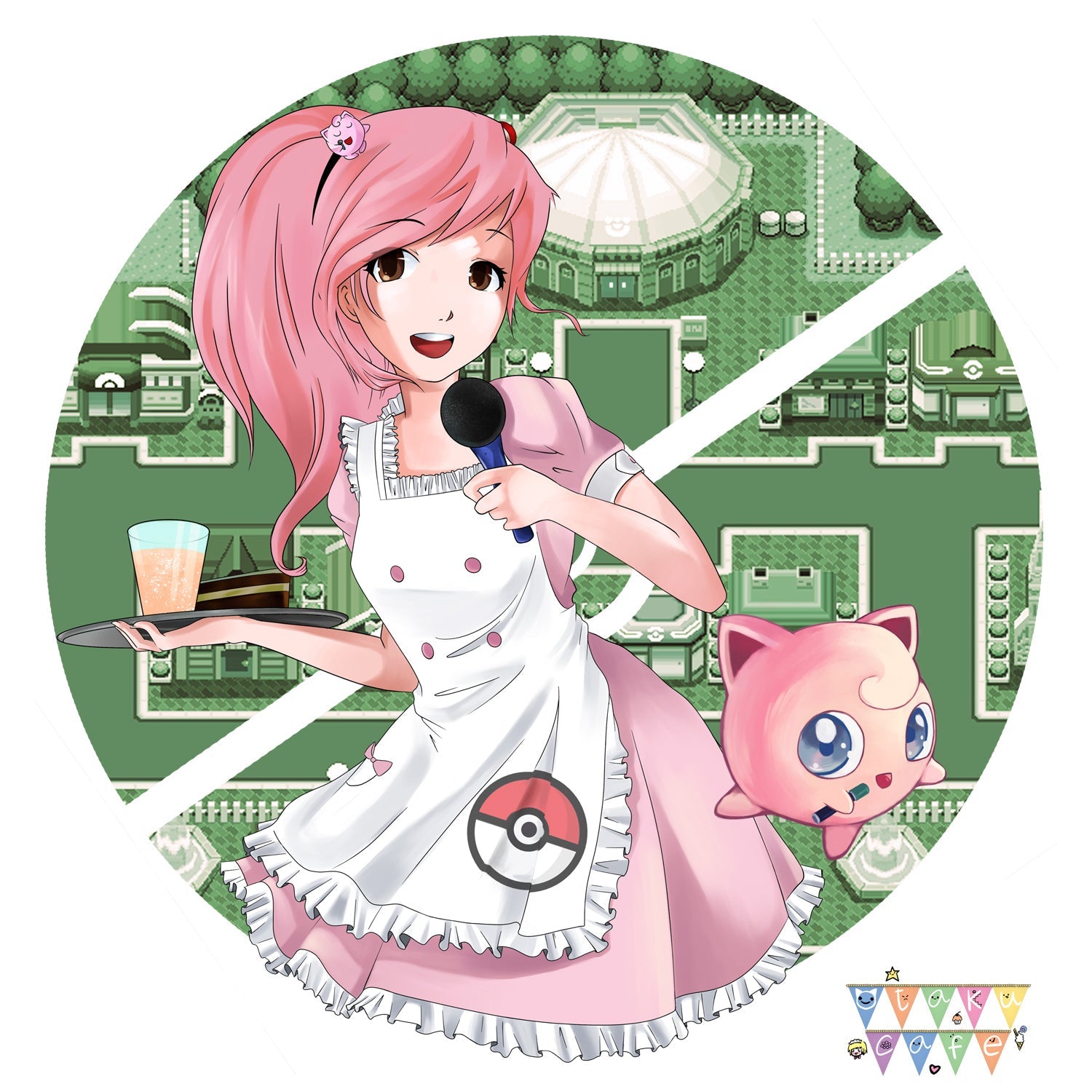 Otaku Caf̩e Jiggly Official Men's T-shirt ()