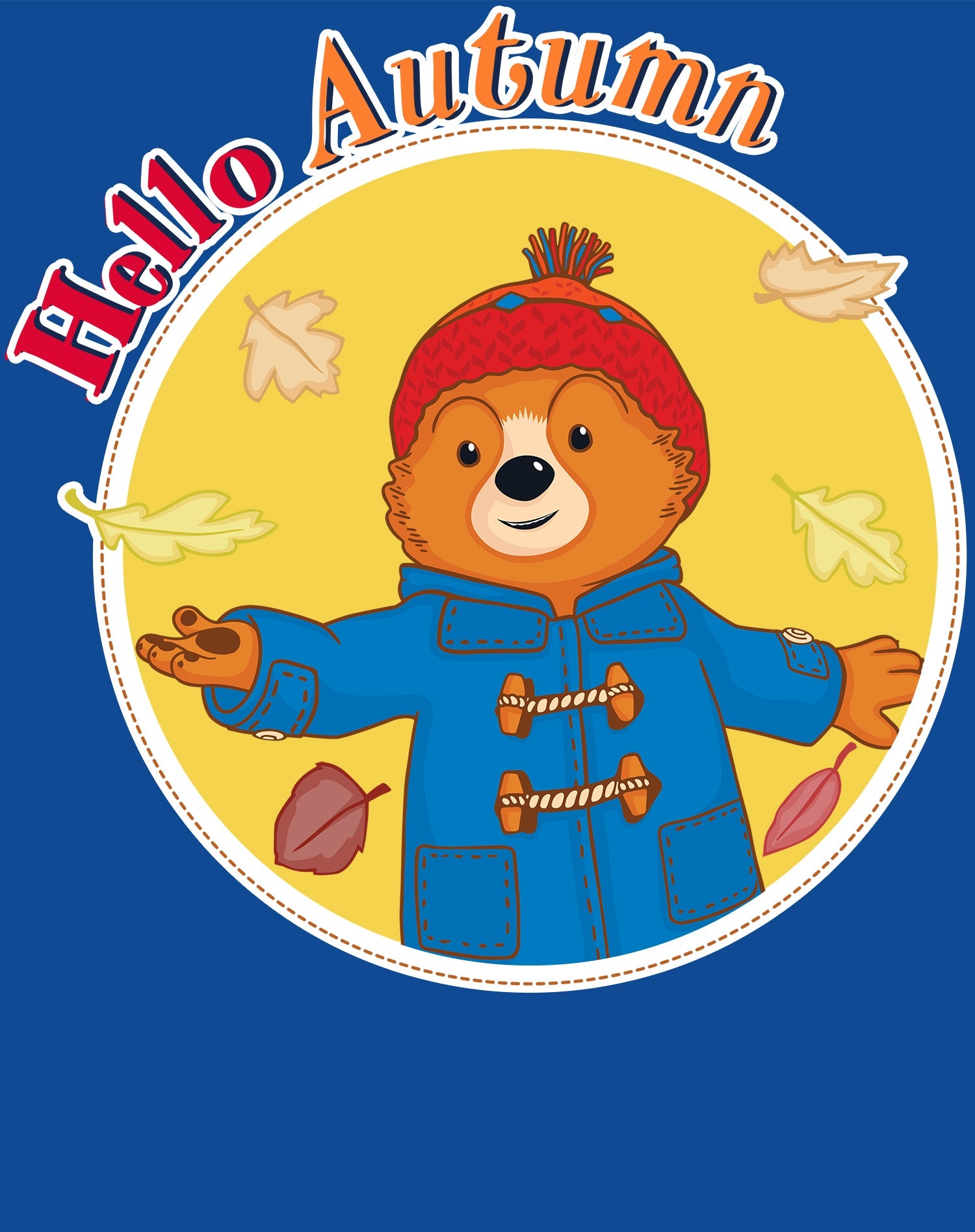 Paddington Bear Adventures Badge Hello Autumn Official Youth T-Shirt