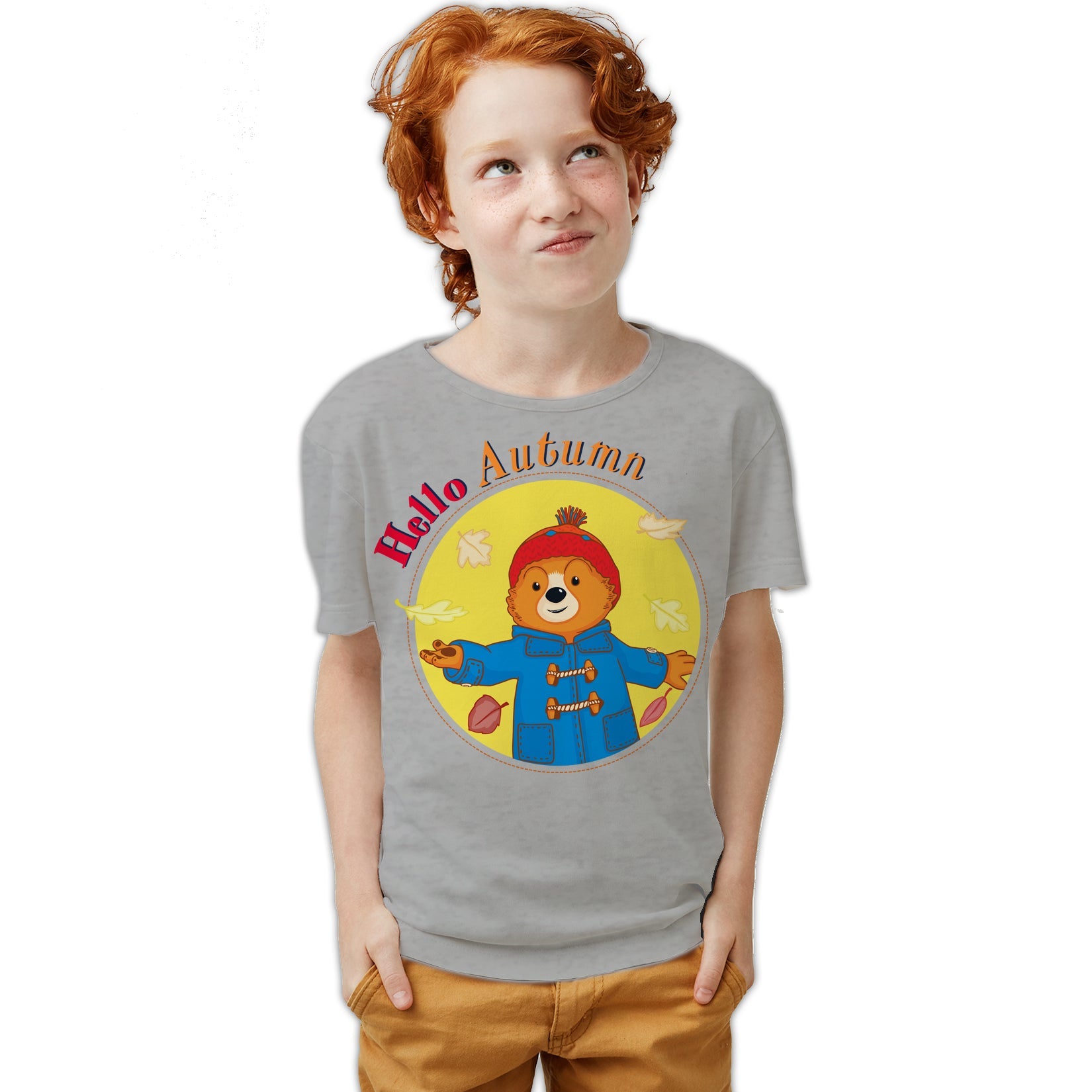 Paddington Bear Adventures Badge Hello Autumn Official Youth T-Shirt