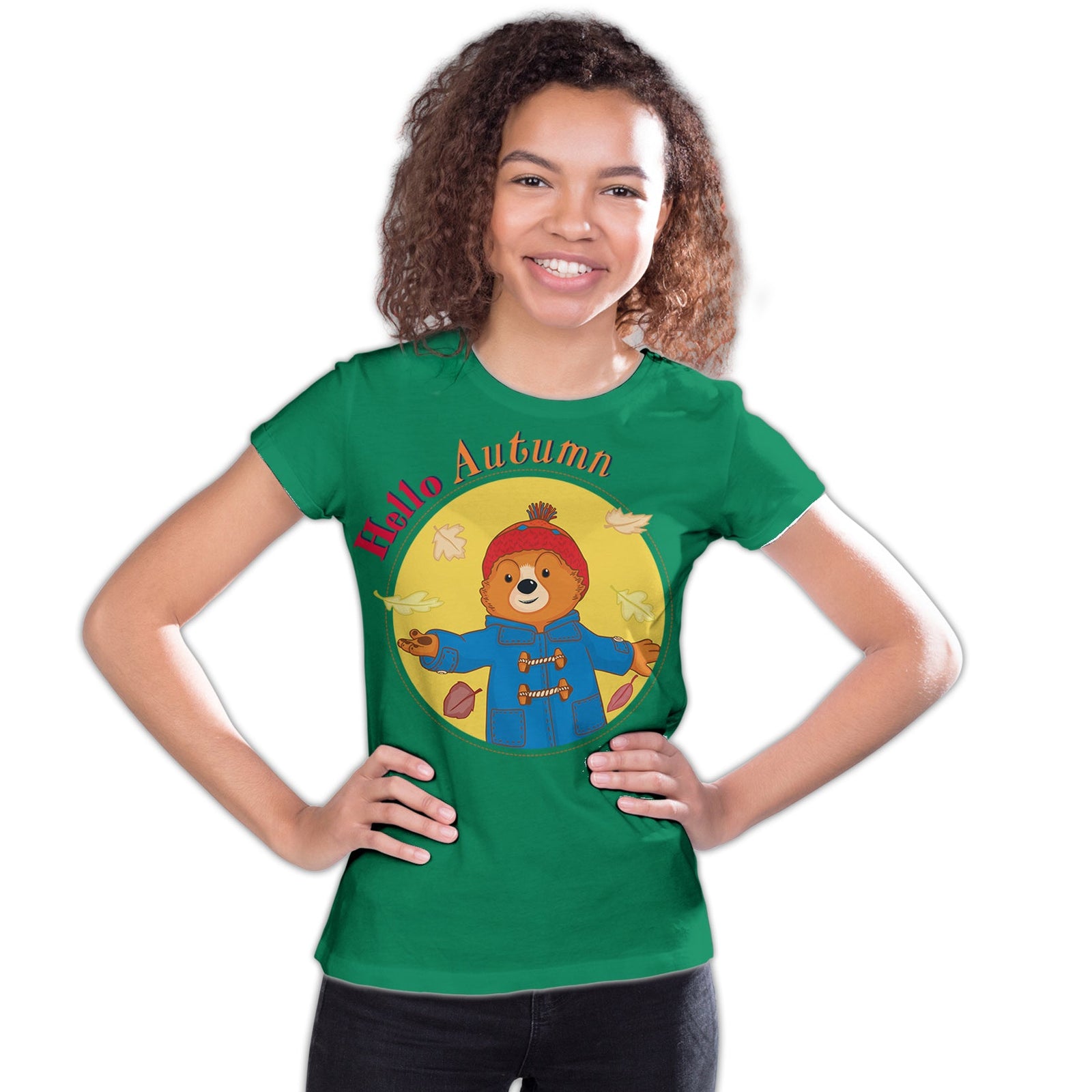 Paddington Bear Adventures Badge Hello Autumn Official Youth T-Shirt