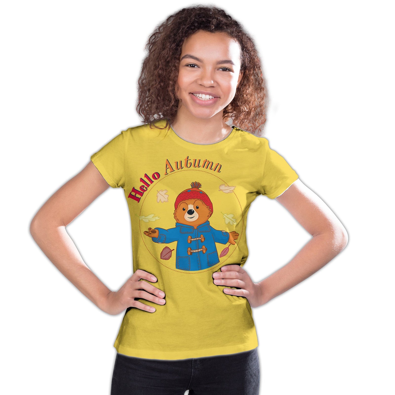 Paddington Bear Adventures Badge Hello Autumn Official Youth T-Shirt