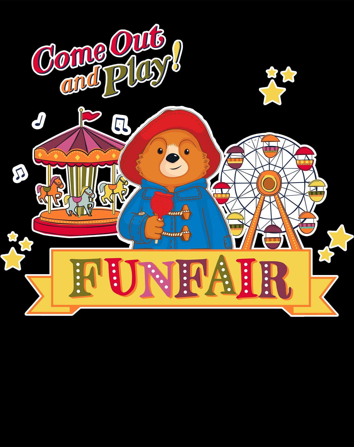 Paddington Bear Adventures Come Out & Play Official Youth T-Shirt