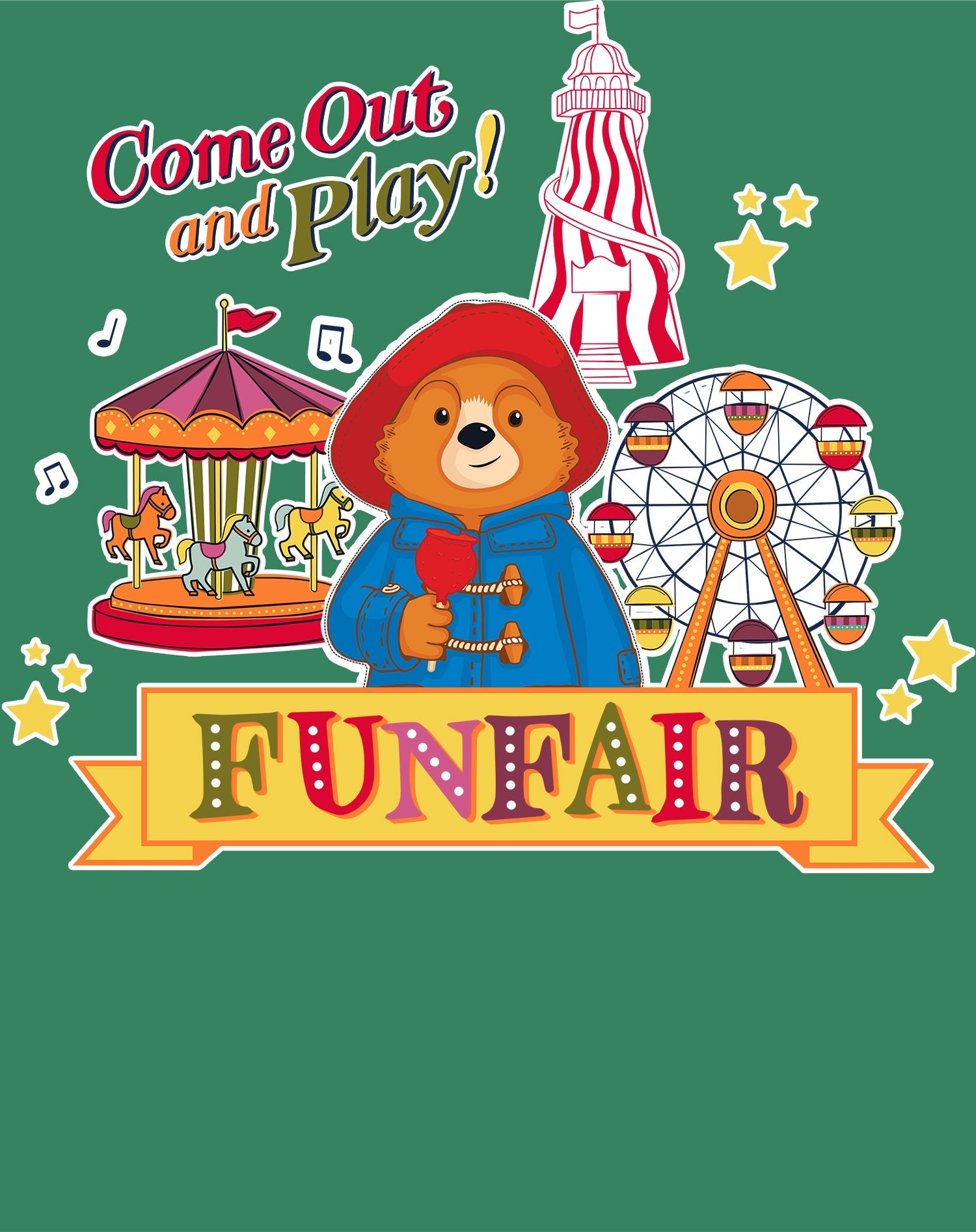 Paddington Bear Adventures Come Out & Play Official Youth T-Shirt