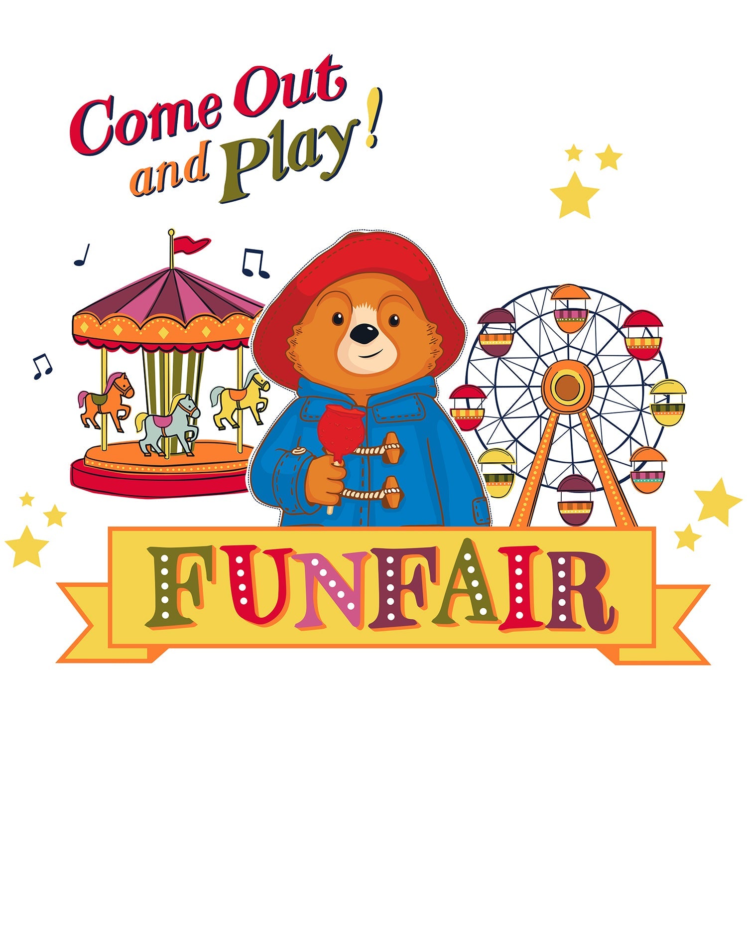 Paddington Bear Adventures Come Out & Play Official Youth T-Shirt