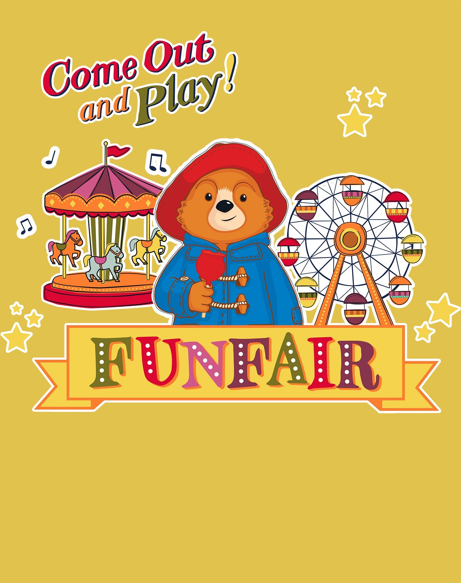 Paddington Bear Adventures Come Out & Play Official Youth T-Shirt