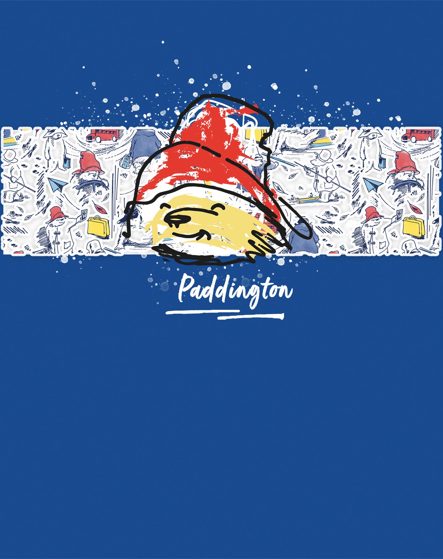 Paddington Bear Collage Portrait Paint Official Men's T-Shirt ()
