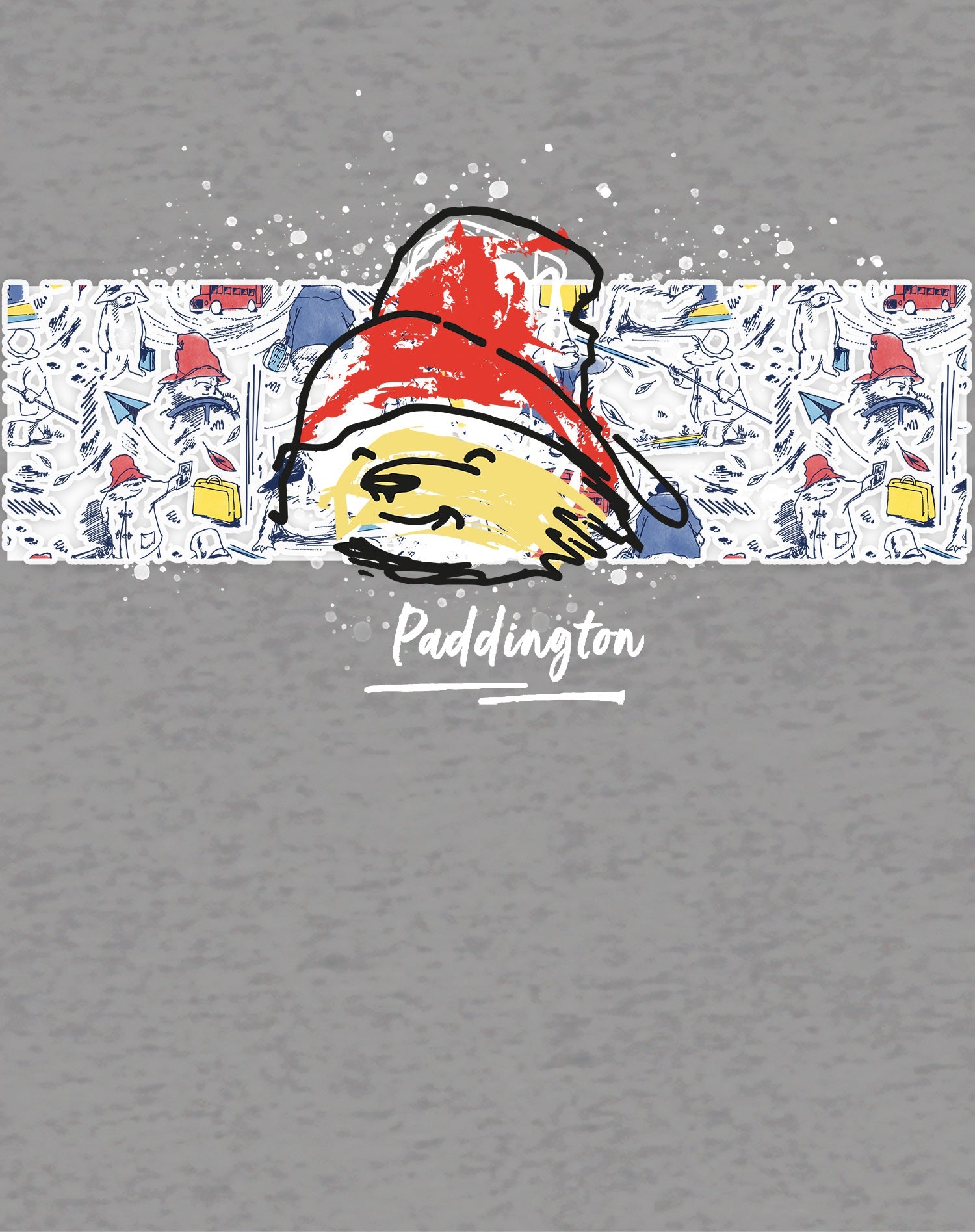 Paddington Bear Collage Portrait Paint Official T-Shirt  ()
