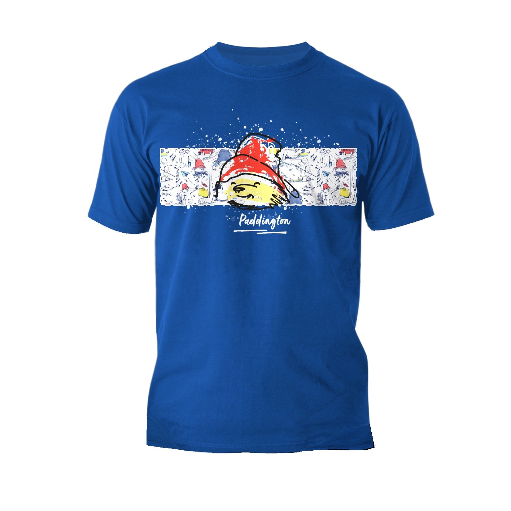 Paddington Bear Collage Portrait Paint Official Men's T-Shirt ()