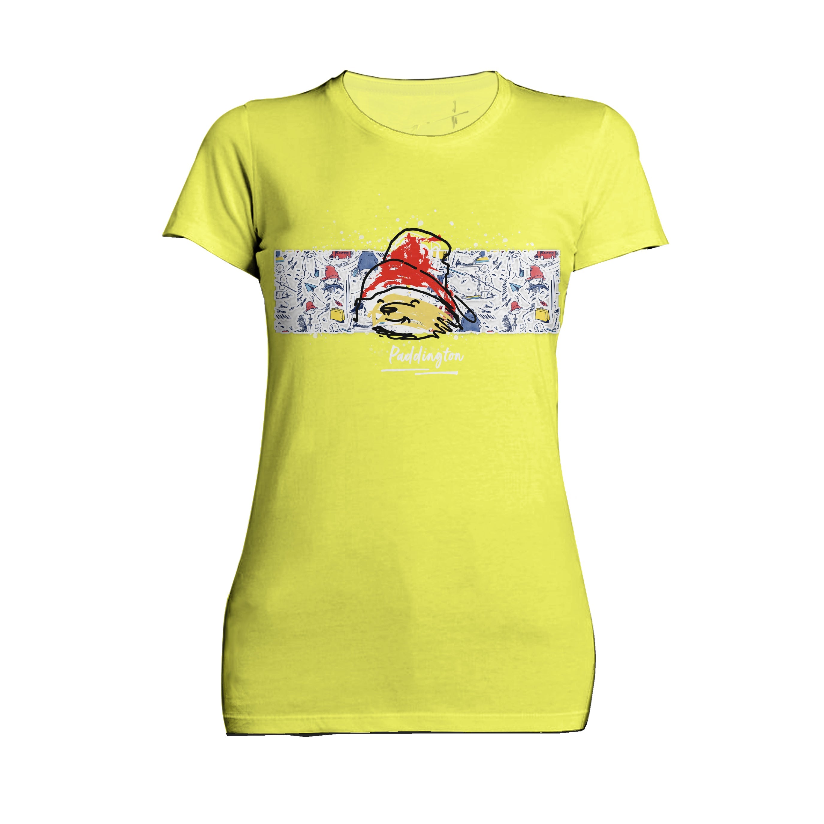 Paddington Bear Collage Portrait Paint Official Women's T-Shirt ()