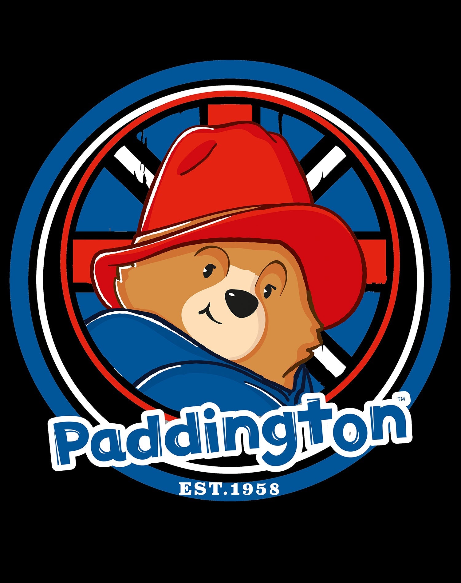 Paddington Bear Collegiate Badge Logo Smile Women's T-Shirt