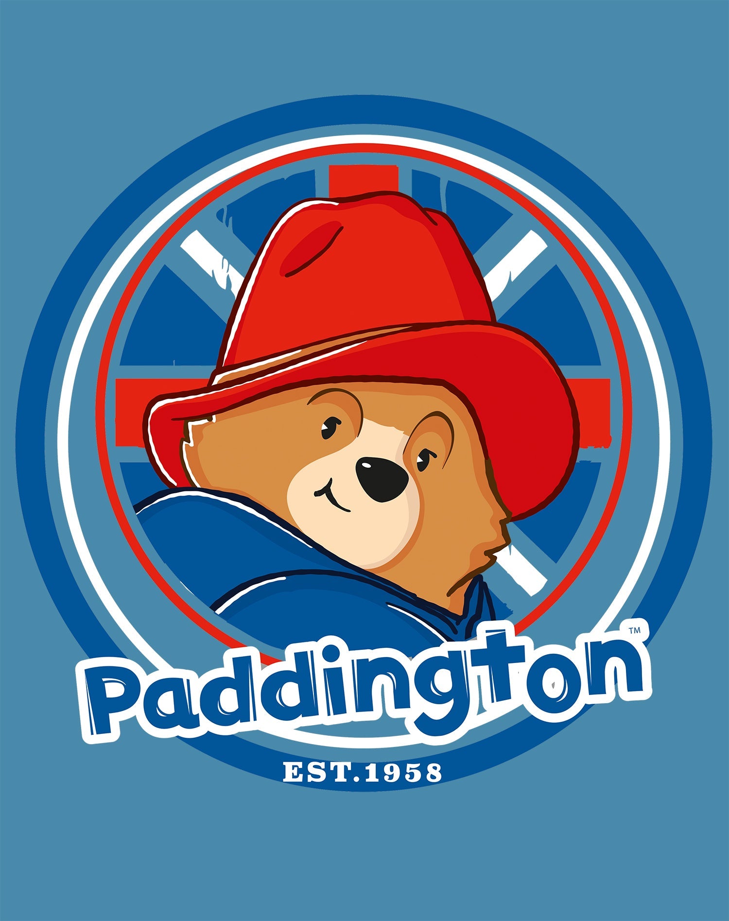 Paddington Bear Collegiate Badge Logo Smile Women's T-Shirt