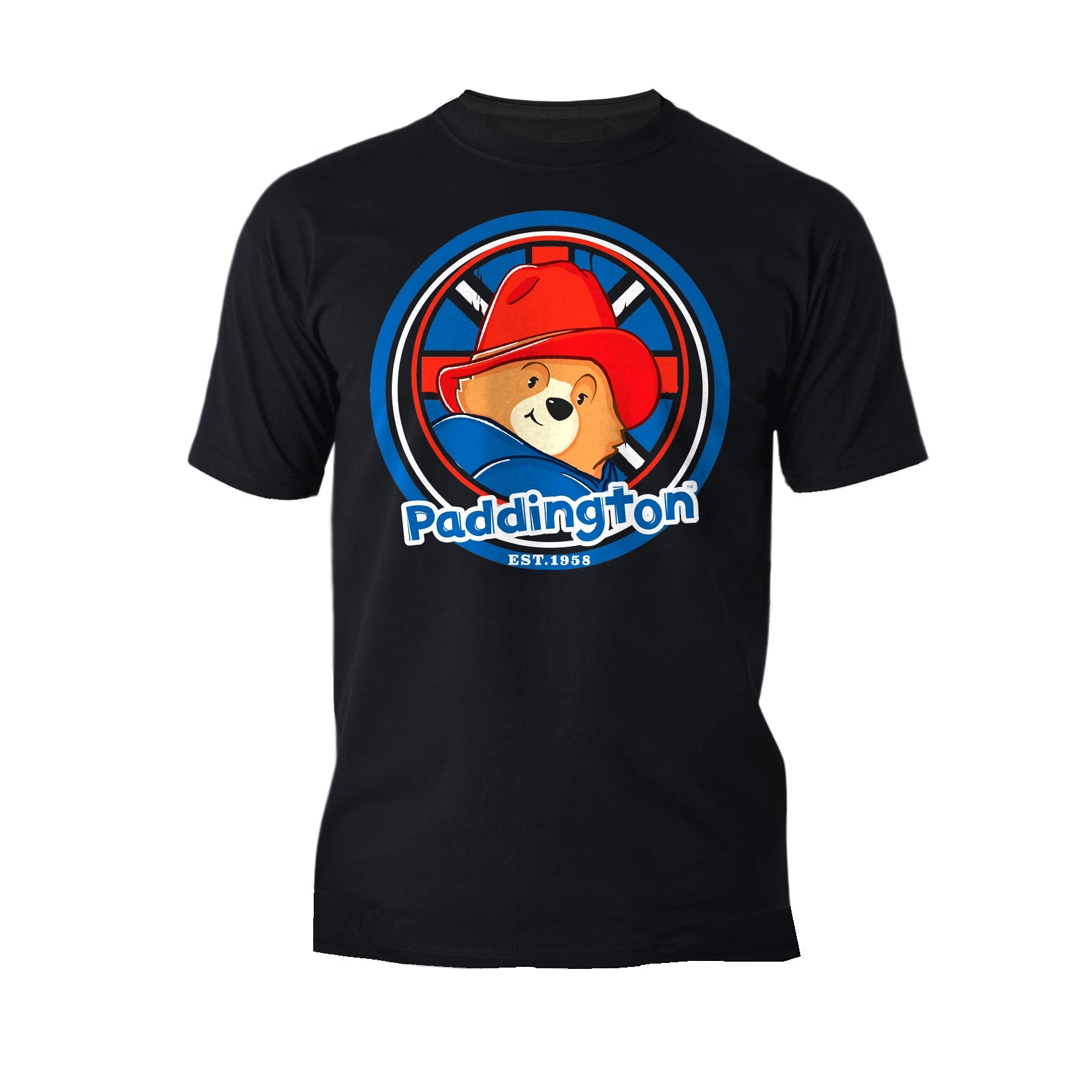 Paddington Bear Collegiate Badge Logo Smile Official Men's T-Shirt