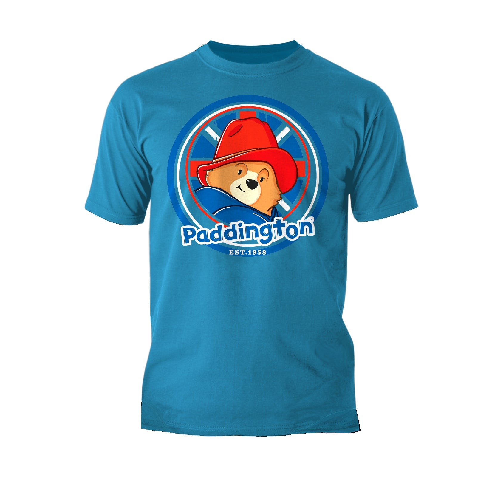 Paddington Bear Collegiate Badge Logo Smile Official Men's T-Shirt