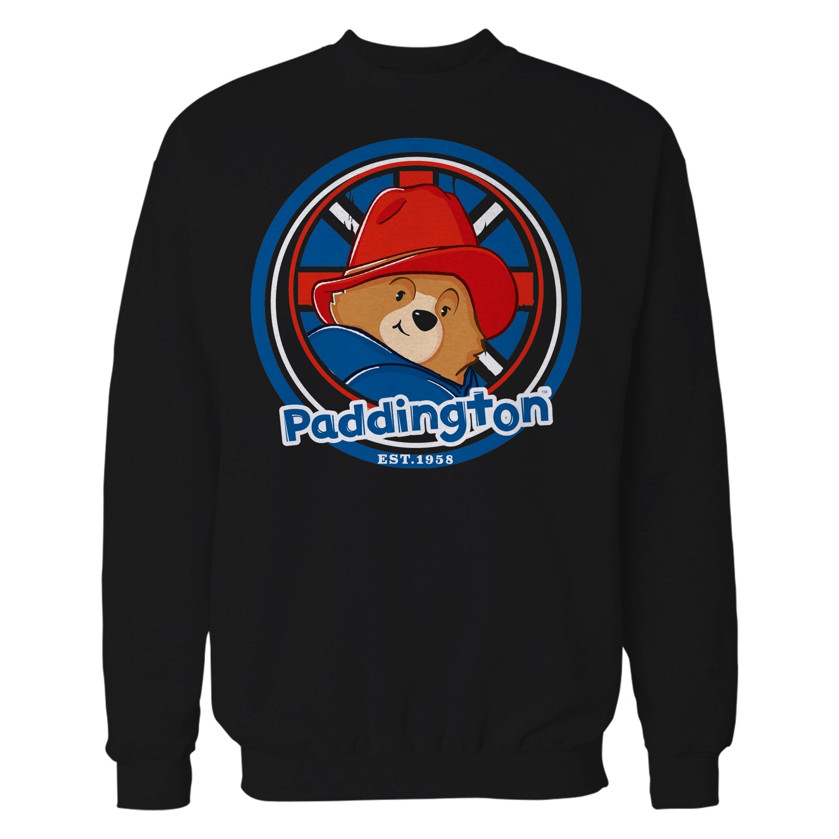 Paddington Bear Collegiate Badge Logo Smile Official Sweatshirt