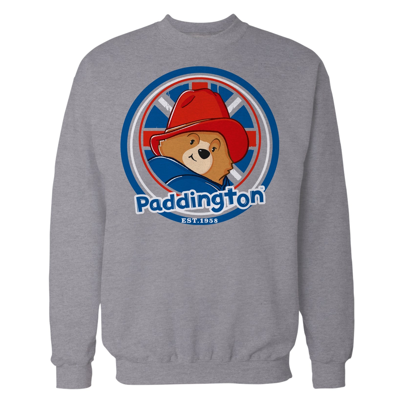 Paddington Bear Collegiate Badge Logo Smile Official Sweatshirt