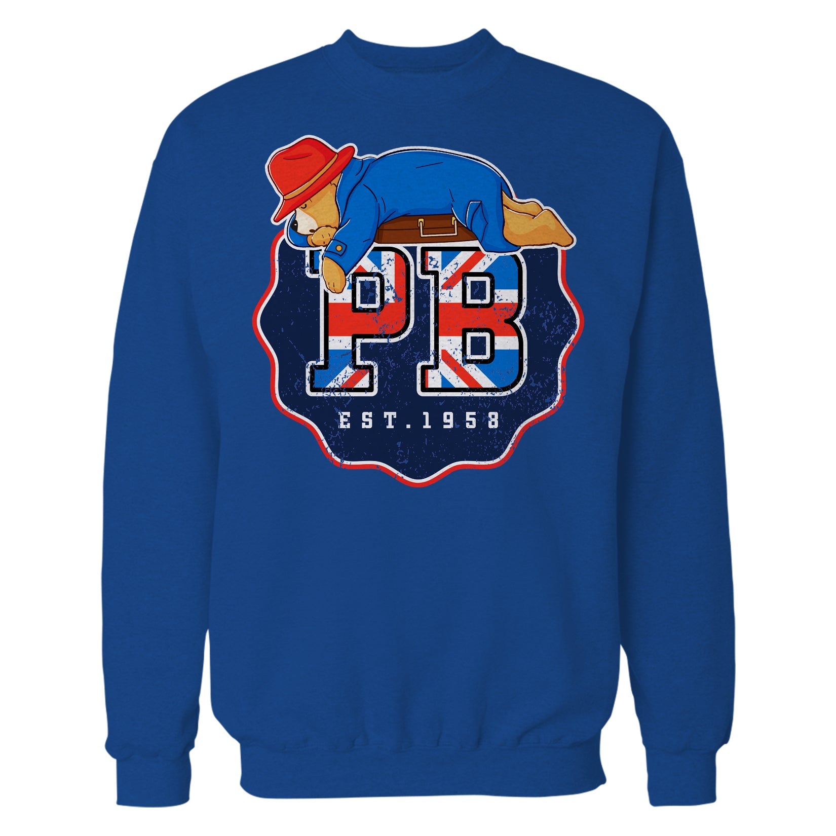 Paddington Bear Collegiate Badge Union Jack Official Sweatshirt