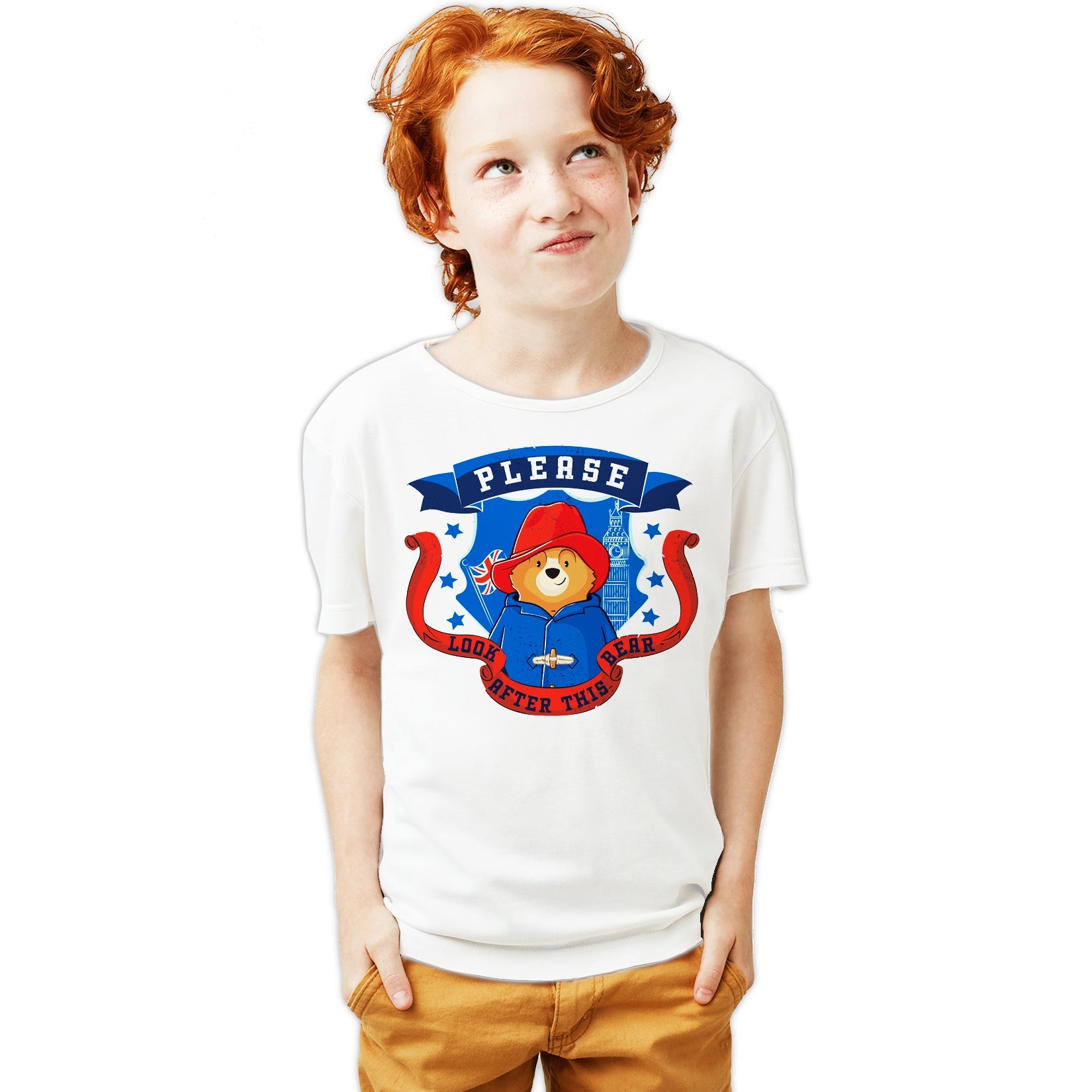 Paddington Bear Collegiate Crest London Official Youth T-Shirt