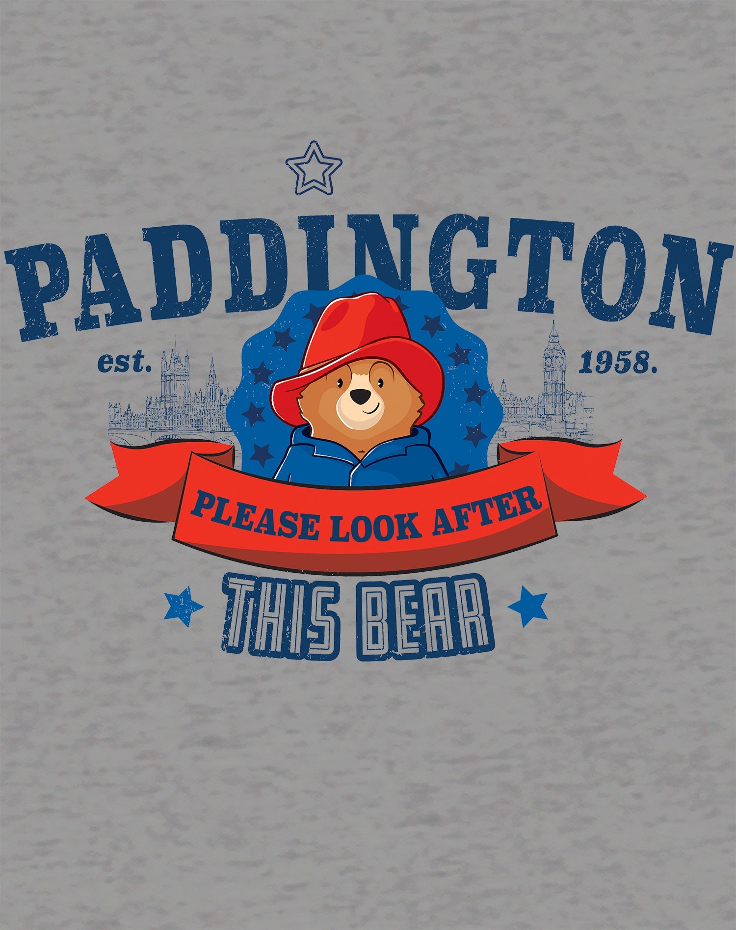 Paddington Bear Collegiate London Please Look Light Official Sweatshirt