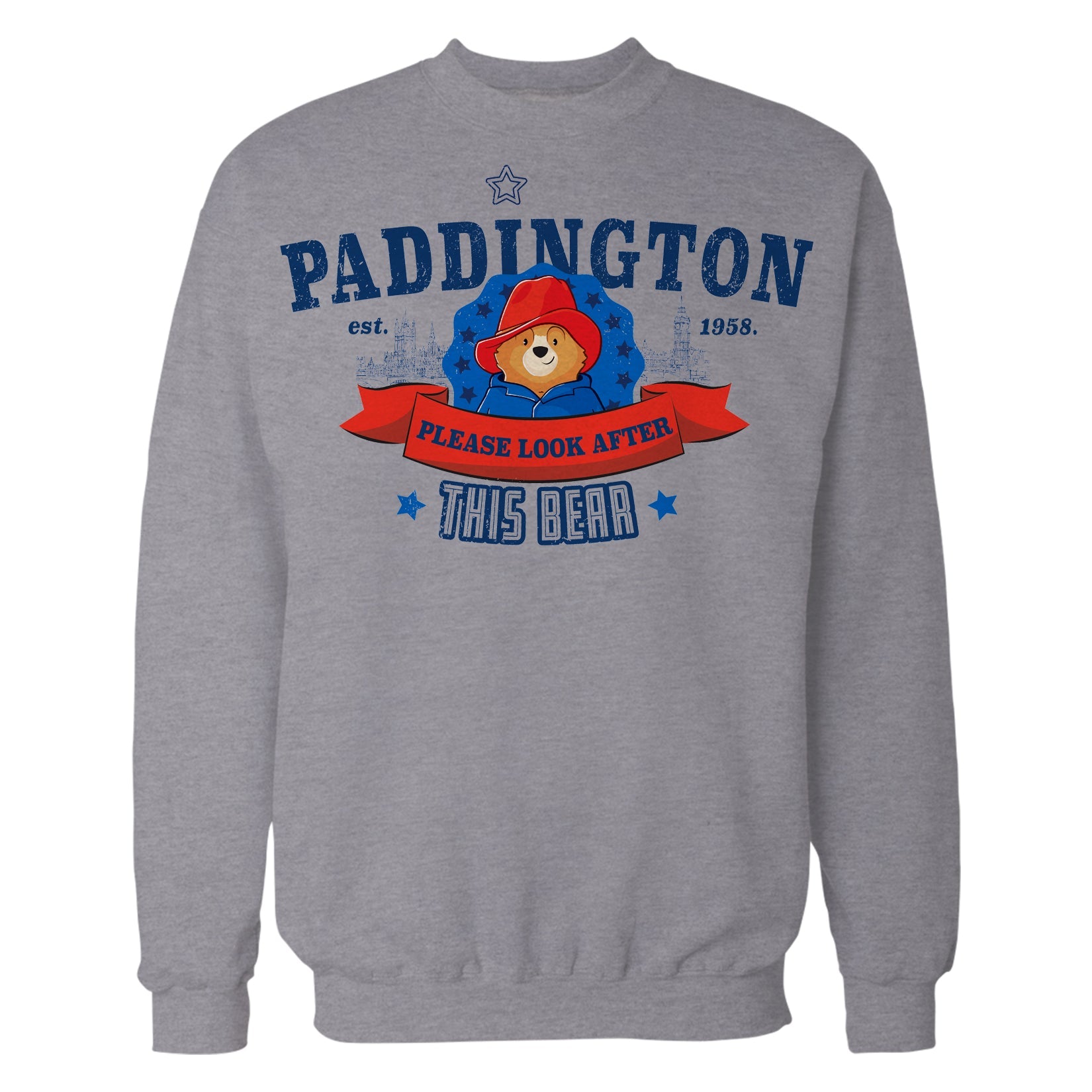 Paddington Bear Collegiate London Please Look Light Official Sweatshirt