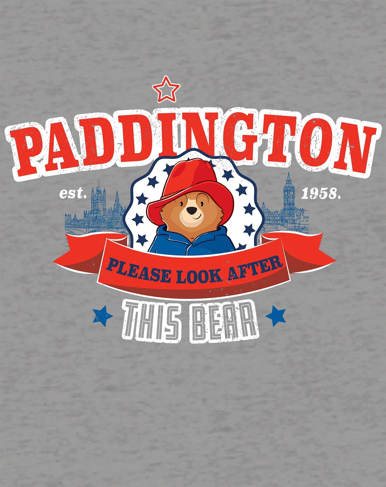 Paddington Bear Collegiate London Please Look Saturated Women's T-Shirt