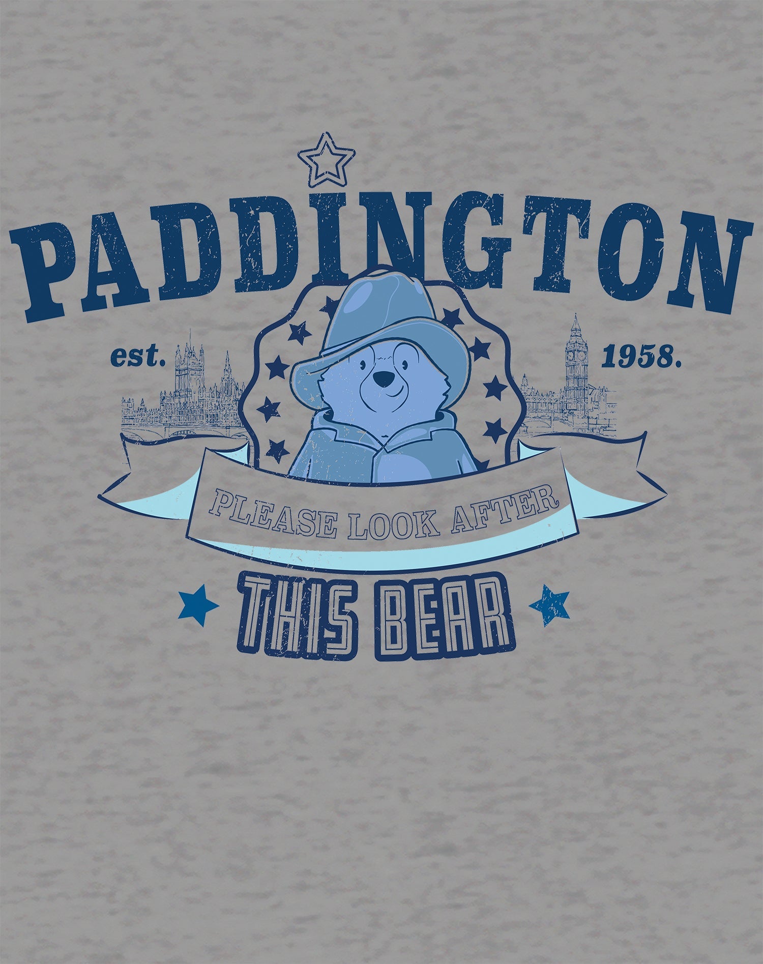 Paddington Bear Collegiate London Please Look Vintage Official Sweatshirt