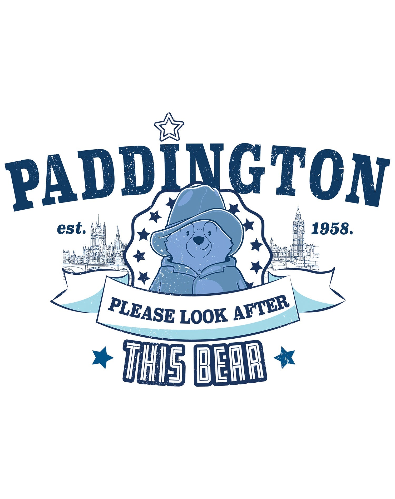 Paddington Bear Collegiate London Please Look Vintage Women's T-Shirt
