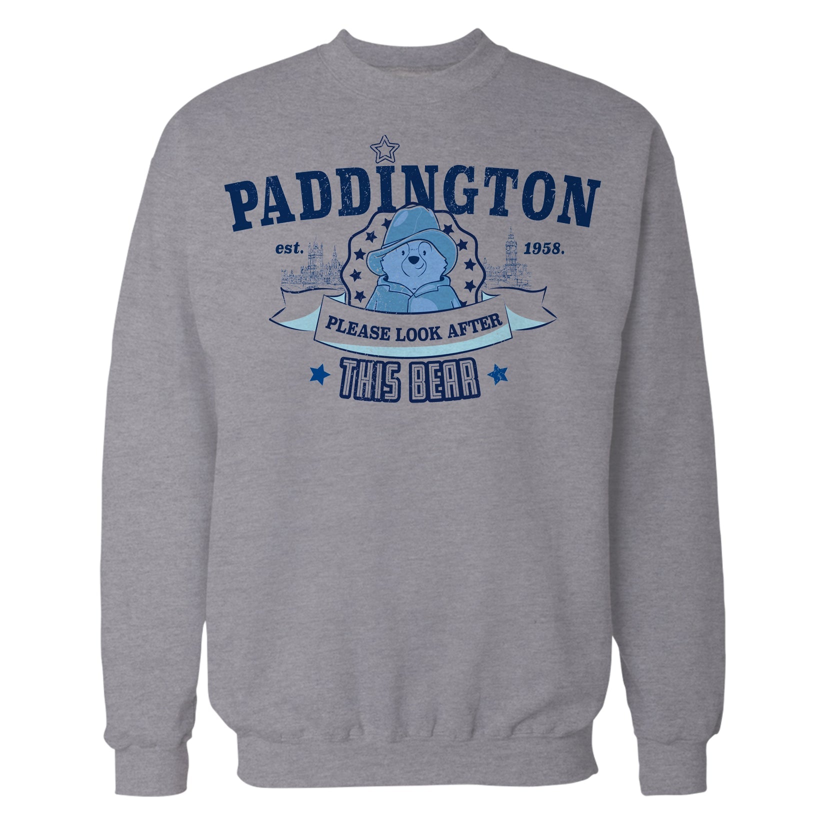 Paddington Bear Collegiate London Please Look Vintage Official Sweatshirt