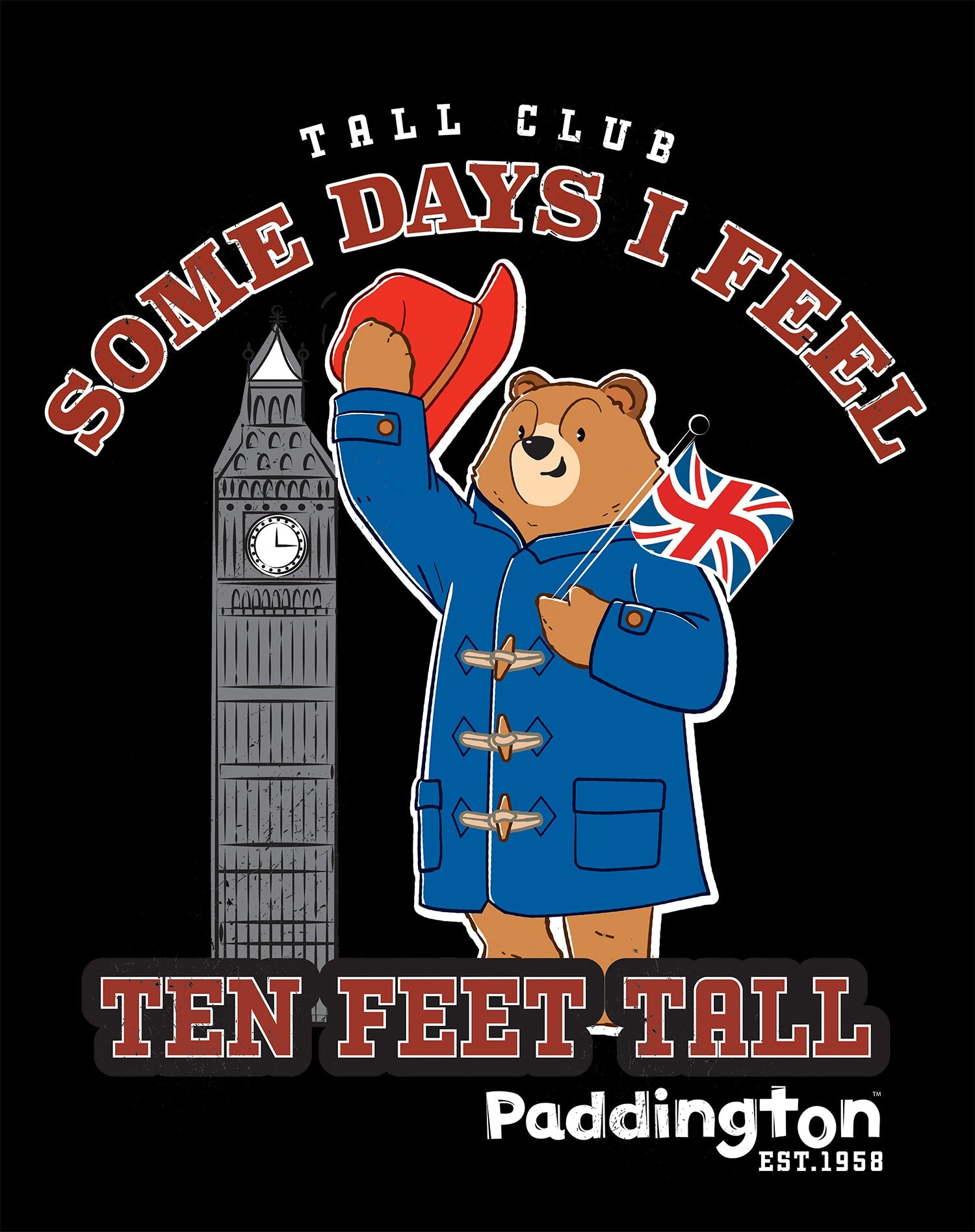 Paddington Bear Collegiate Splash Big Ben Official Sweatshirt