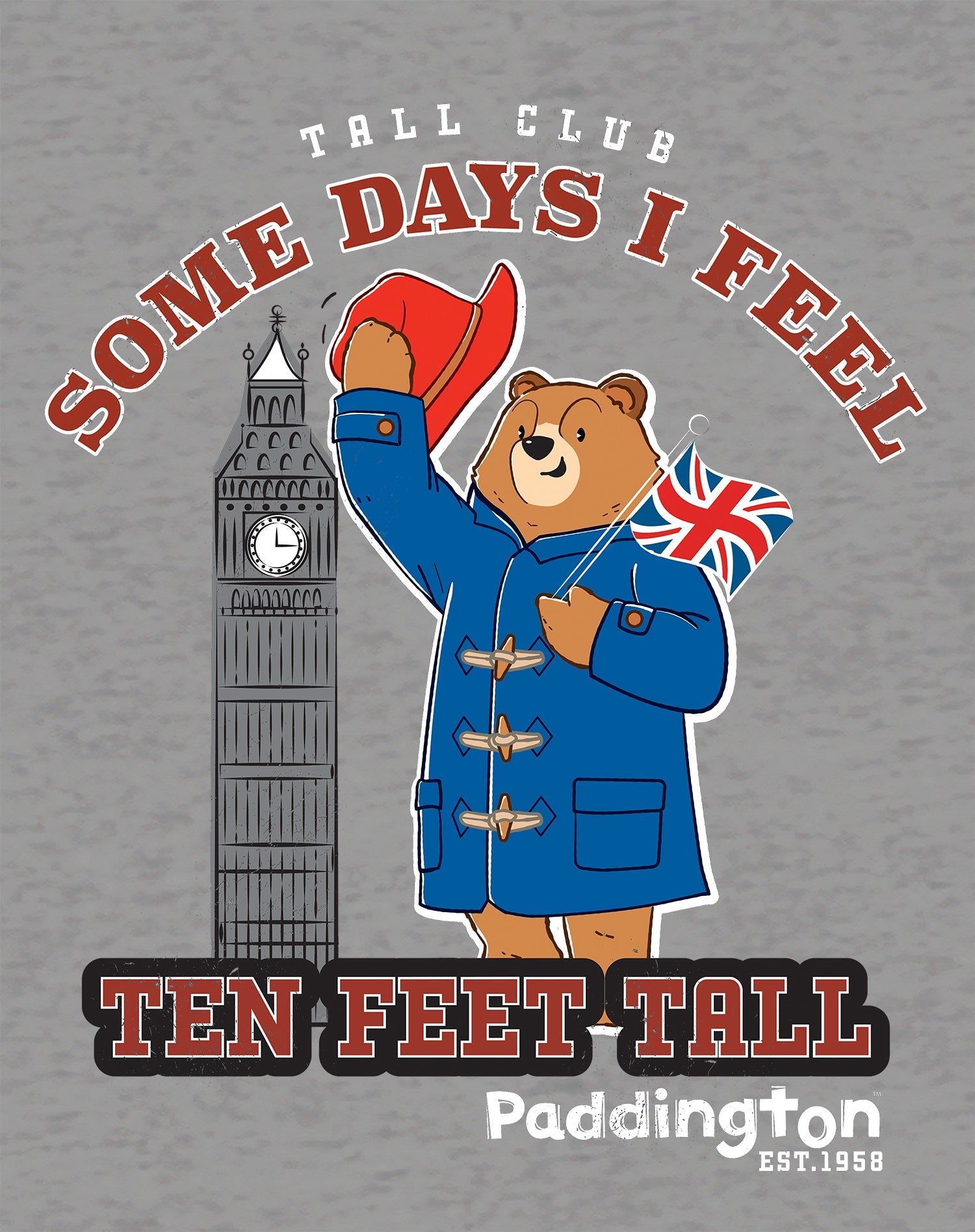 Paddington Bear Collegiate Splash Big Ben Official Sweatshirt