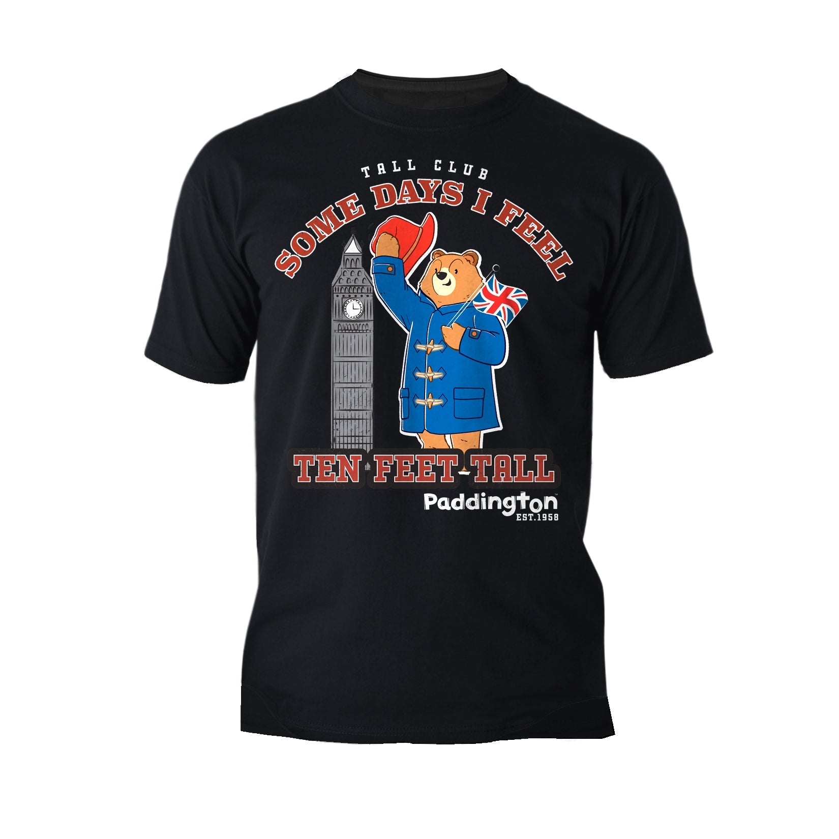 Paddington Bear Collegiate Splash Big Ben Official Men's T-Shirt